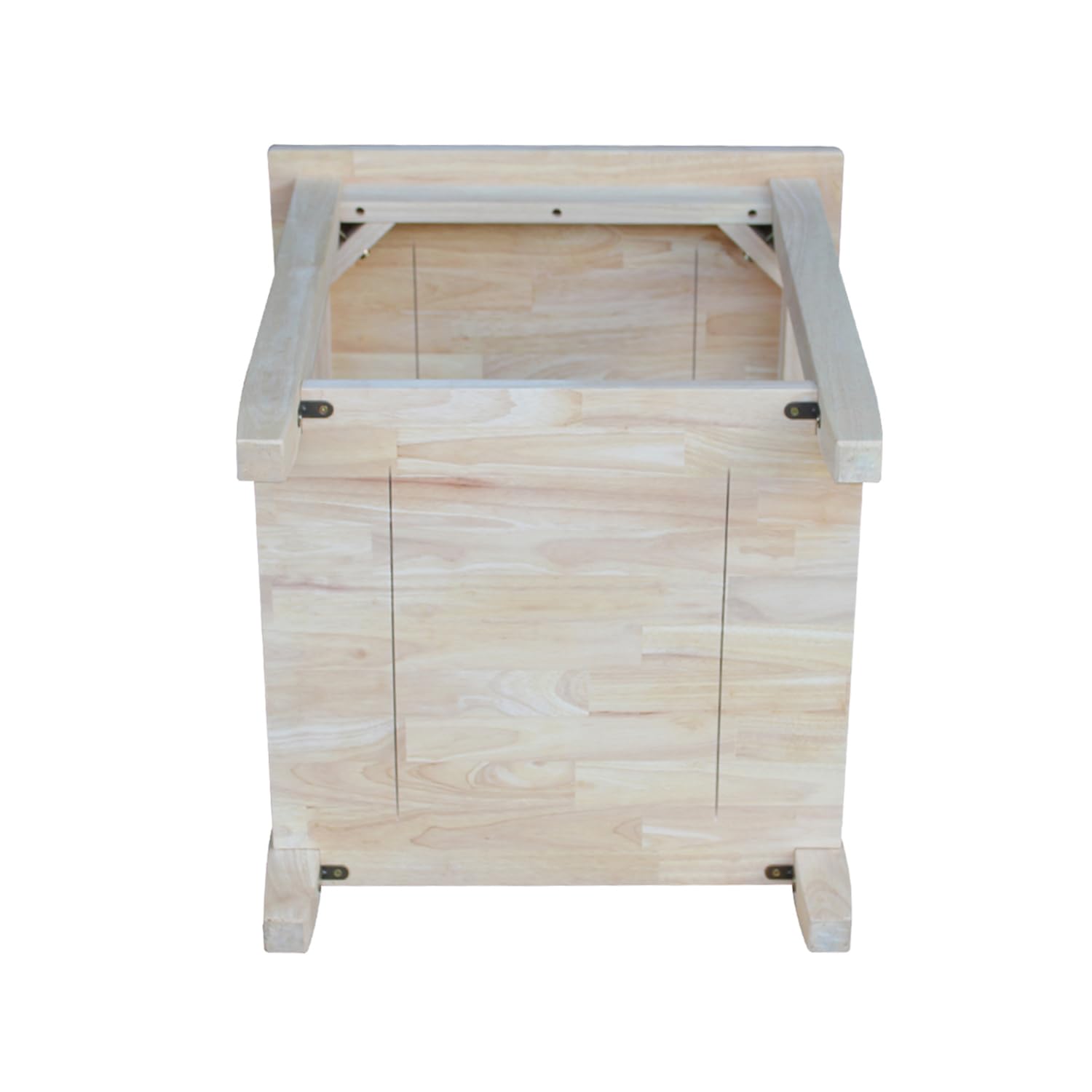 IC International Concepts Solano End Table - Solid Parawood Unfinished DIY Furniture 22