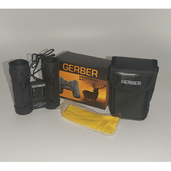 Gerber POCKET 8X21 Compact Binoculars for Adults - Lightweight Travel & Outdoor Binoculars for Bird Watching, Hiking, Concerts & Sporting Events