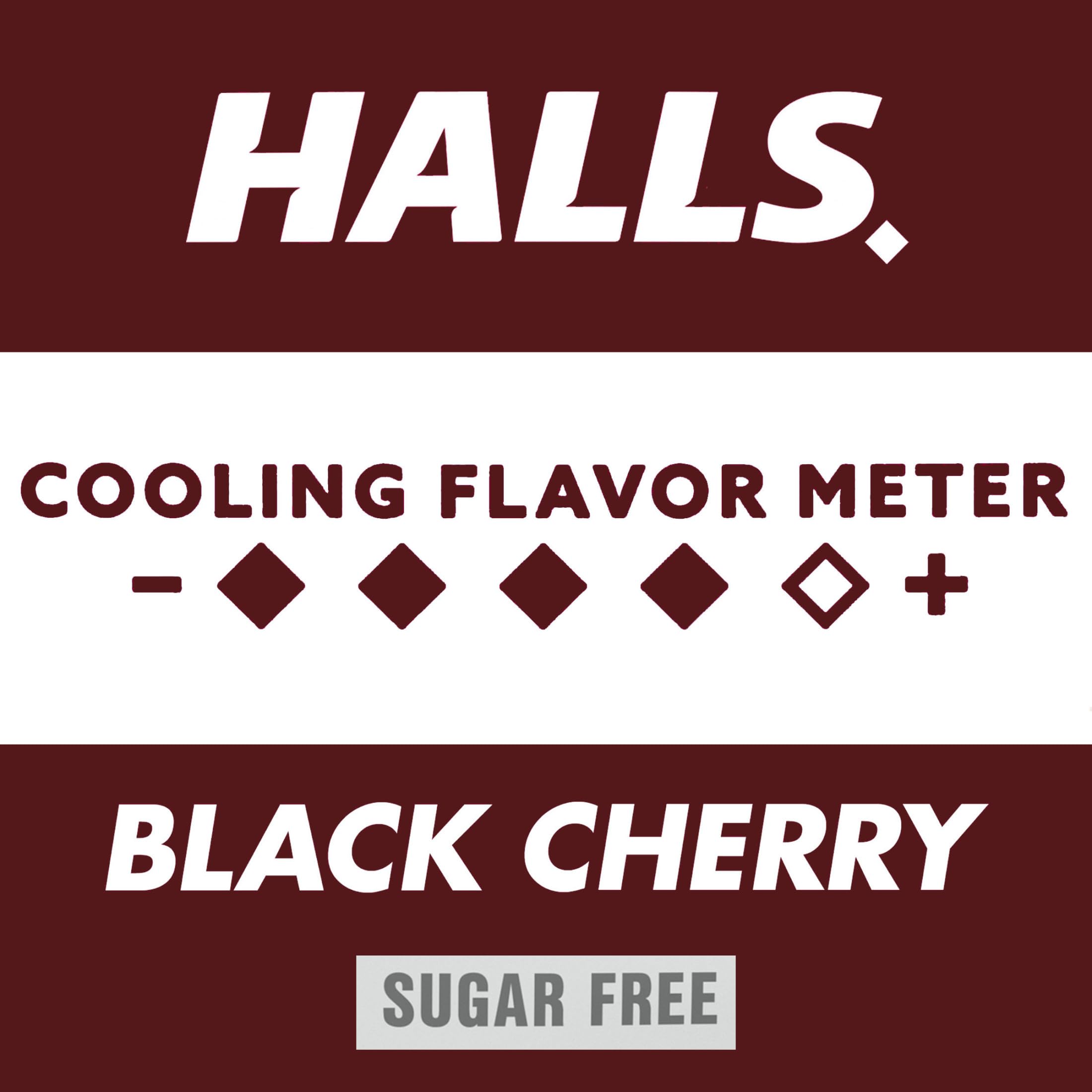 Sugar Free Cough Drops - Hall Black Cherry Flavor, 70 Drops Economy Pack | Soothes Throat & Relieves Cough | Perfect for Travel, Work & Home Use