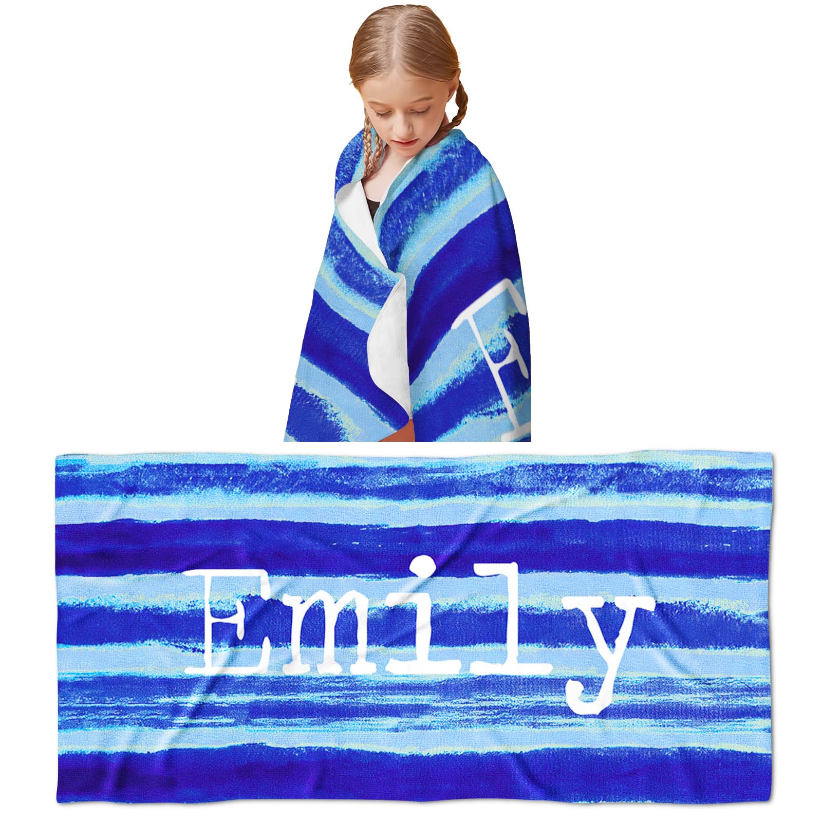 Novgarden Personalized Beach Towels with Name - Custom Quick Dry Microfiber Cotton/Poly Blend Pool Towel (30''X60'') - Perfect for Beach, Travel, Swimming Pool & Bathroom Decor - Great Gift for Summer Vacations and Water Activities