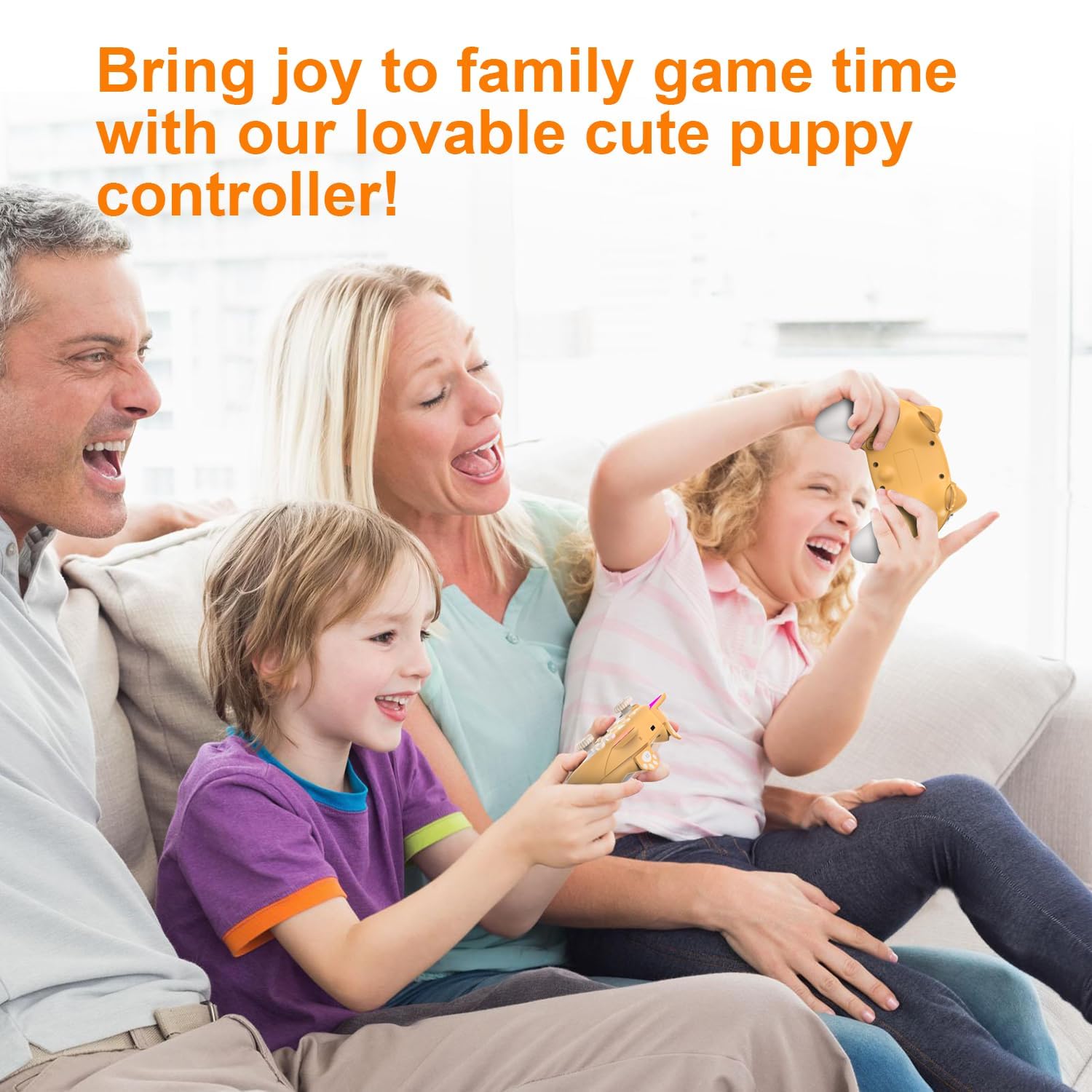 Wireless Switch Pro Controller for Nintendo Switch OLED/Switch Lite/PC - 6-Axis Motion Sensor, Vibration & Turbo Function - Cute Puppy Design - Perfect for Gaming, Streaming & Multiplayer Sessions