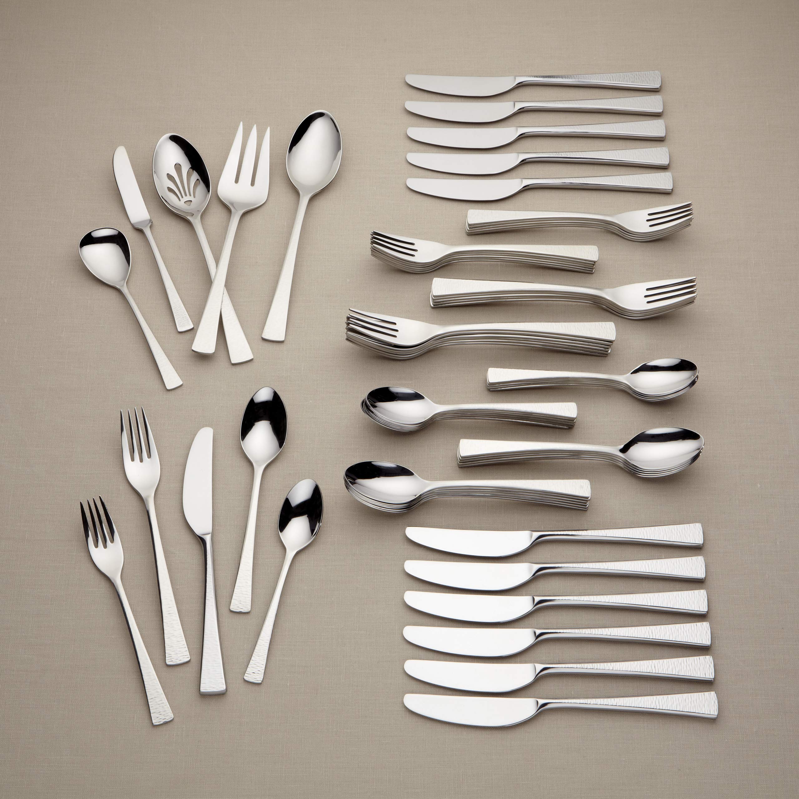 Gorham 871430 Biscayne 65-Piece Stainless Steel Flatware Set, Silverware for 12 - Elegant Dining Utensils for Restaurants, Weddings & Formal Dinner Parties