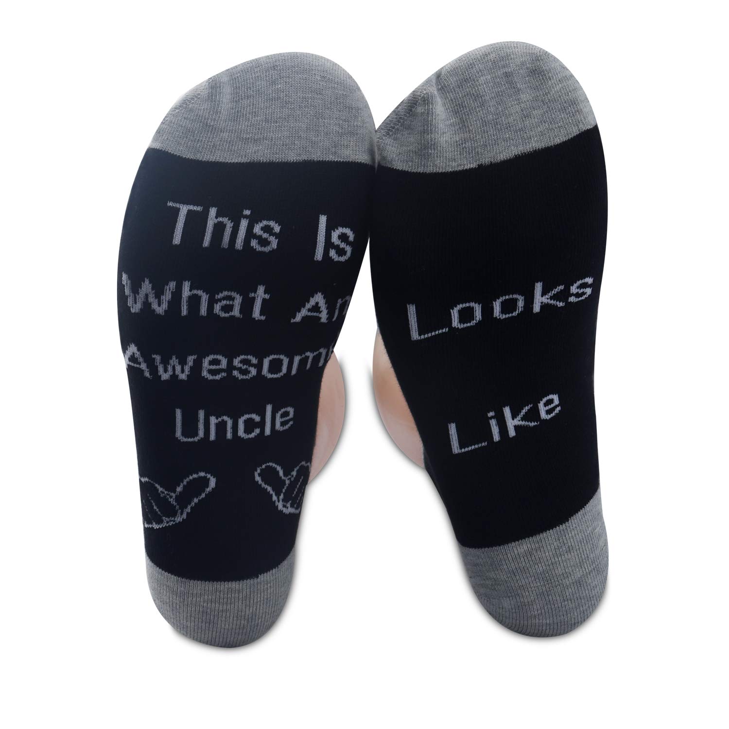 PXTIDY 2 Pairs Funny Uncle Socks - 'This Is What An Awesome Uncle Looks Like' Novelty Gift Socks for Men - Perfect for Birthday, Father's Day & Family Gatherings