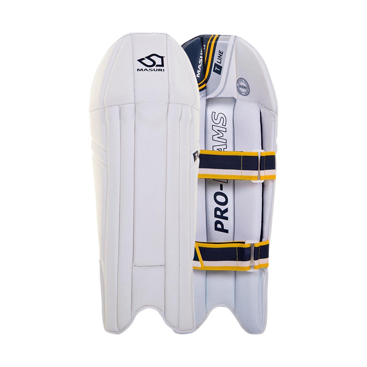 Masuri T Line Wicketkeeping Pads - Premium Cricket Wicket Keeper Leg Guards for Professional & Amateur Players - Perfect for Training, Matches & Tournament Play