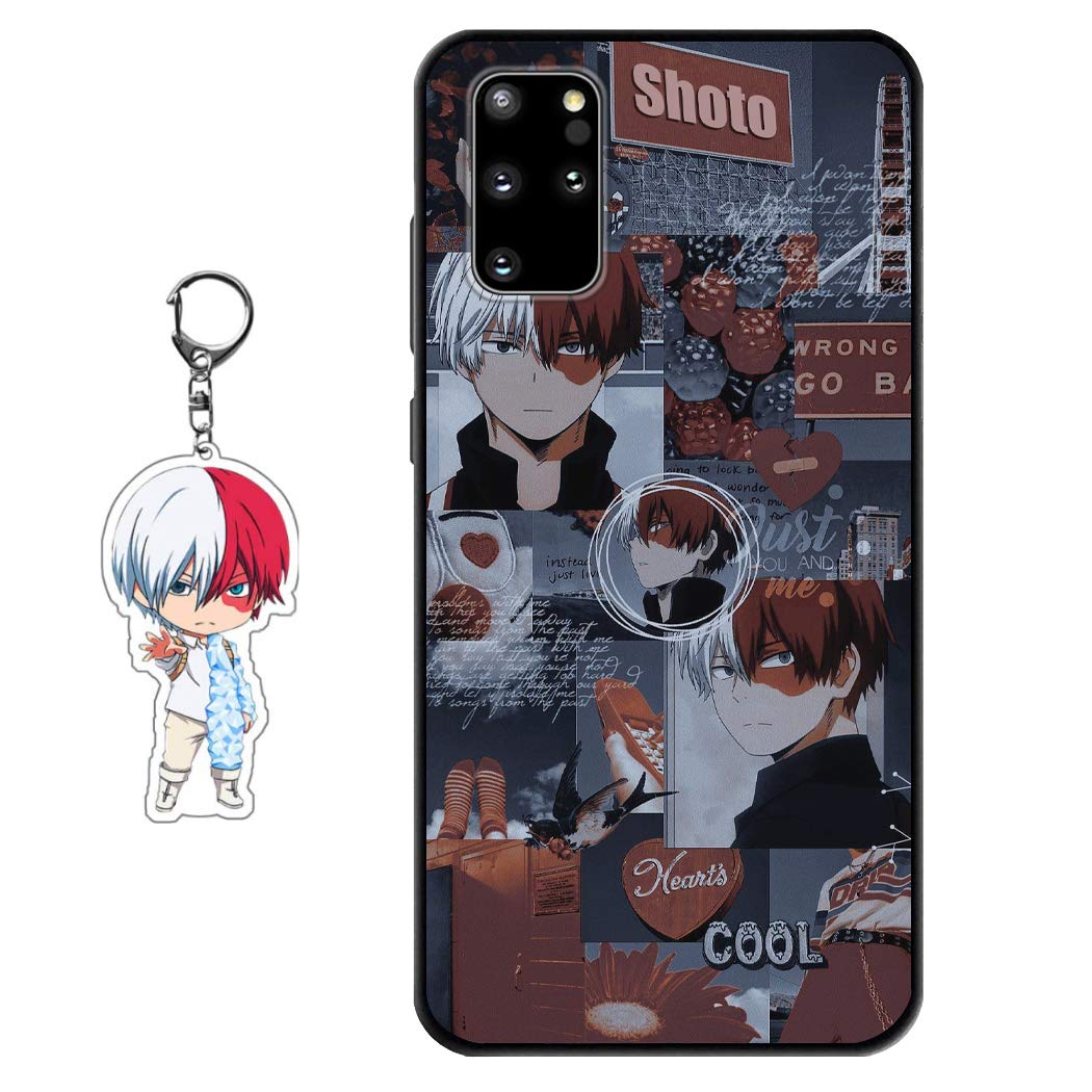 Anime Design Soft Silicone TPU Phone Case for Samsung Galaxy S21 with Figure Keychain - Cute Protective Cover for Daily Use, School & Travel