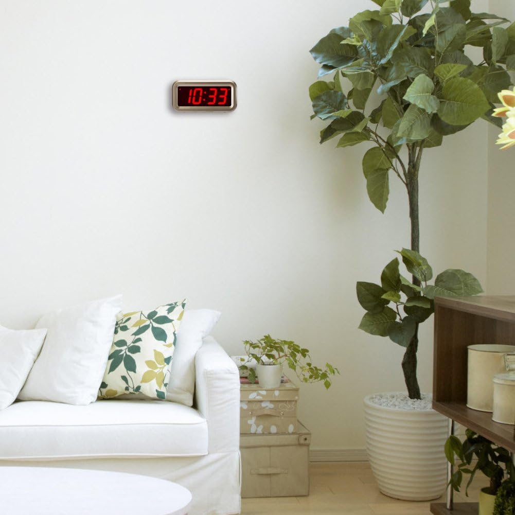 Battery Operated LED Digital Alarm Clock for Bedrooms - 3-Level Brightness Adjustable, Snooze Function, 12/24H Display - Perfect for Desk, Bedside, Table & Travel Use