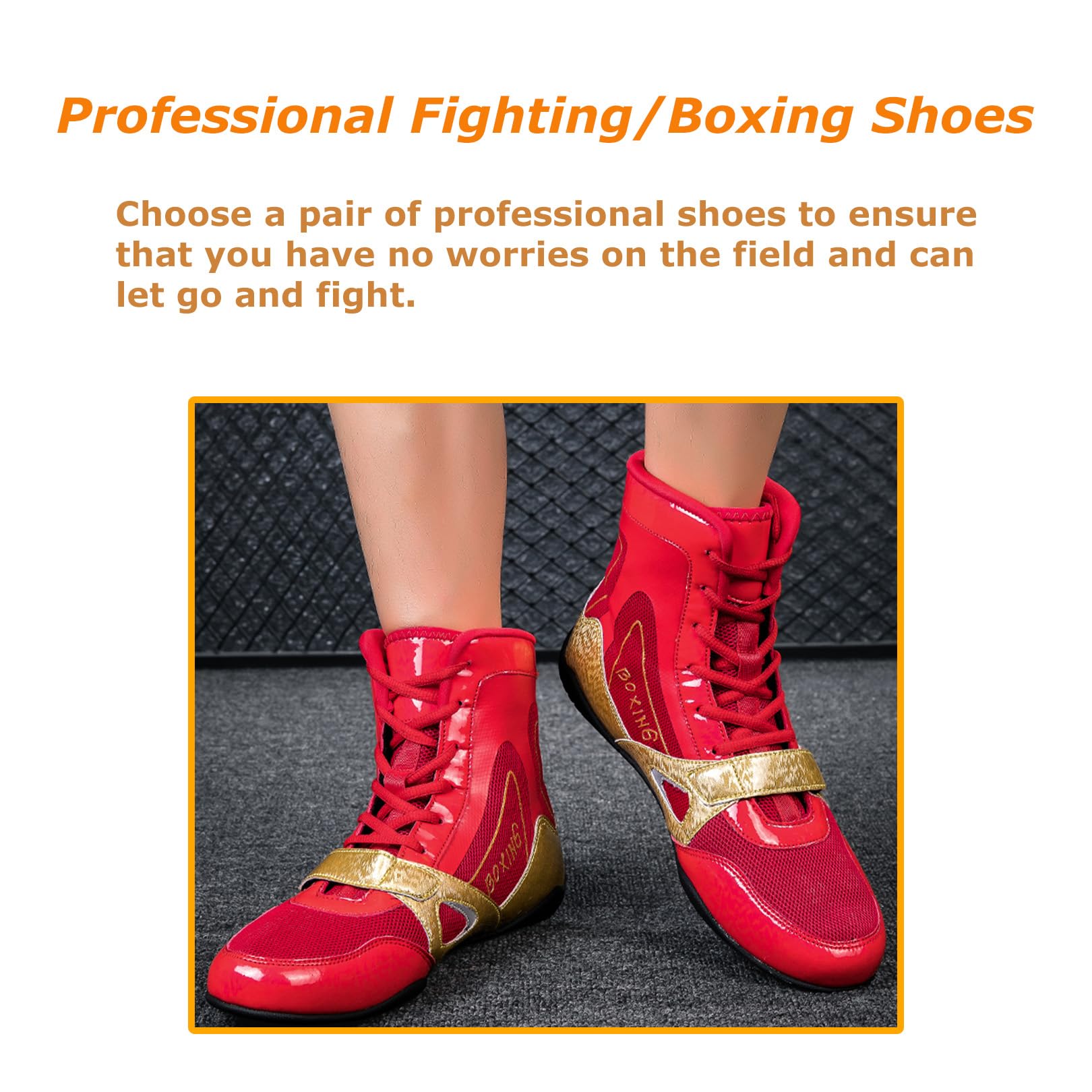 Kervaky Men's Wrestling Shoes - Professional Boxing & Weightlifting Training Sneakers - Lightweight, Breathable for Fitness & Gym Workouts - Ideal for MMA, CrossFit & Strength Training