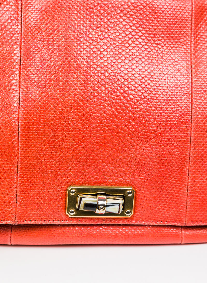 Lanvin Happy Coral Leather Handbag - Luxury Designer Tote for Women | Perfect for Work, Travel & Everyday Use