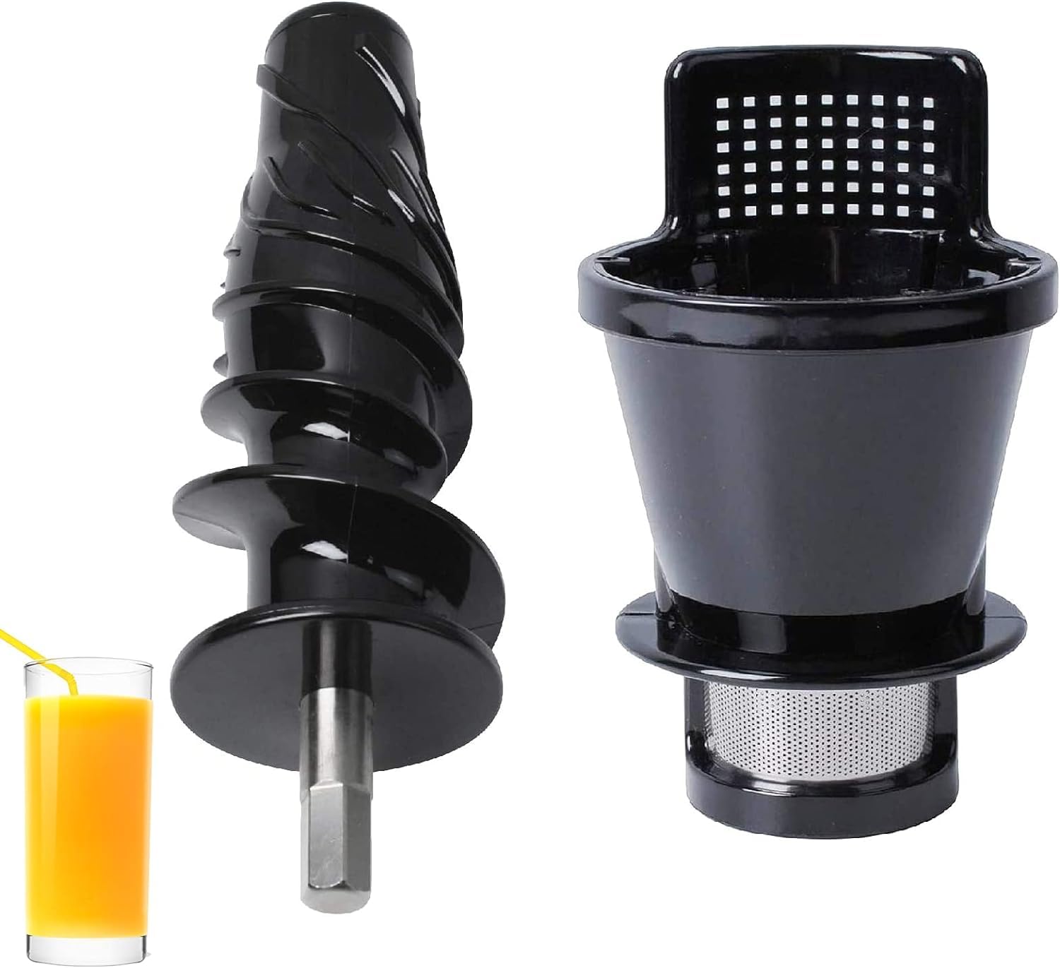 8006 Juicer Replacement Parts - Compatible with Omega 8006, 8005, 8004, 8003 & NC900 Slow Masticating Juicers - Includes 2 Juicing Screens & Auger - Perfect for Home Juice Extraction & Healthy Living