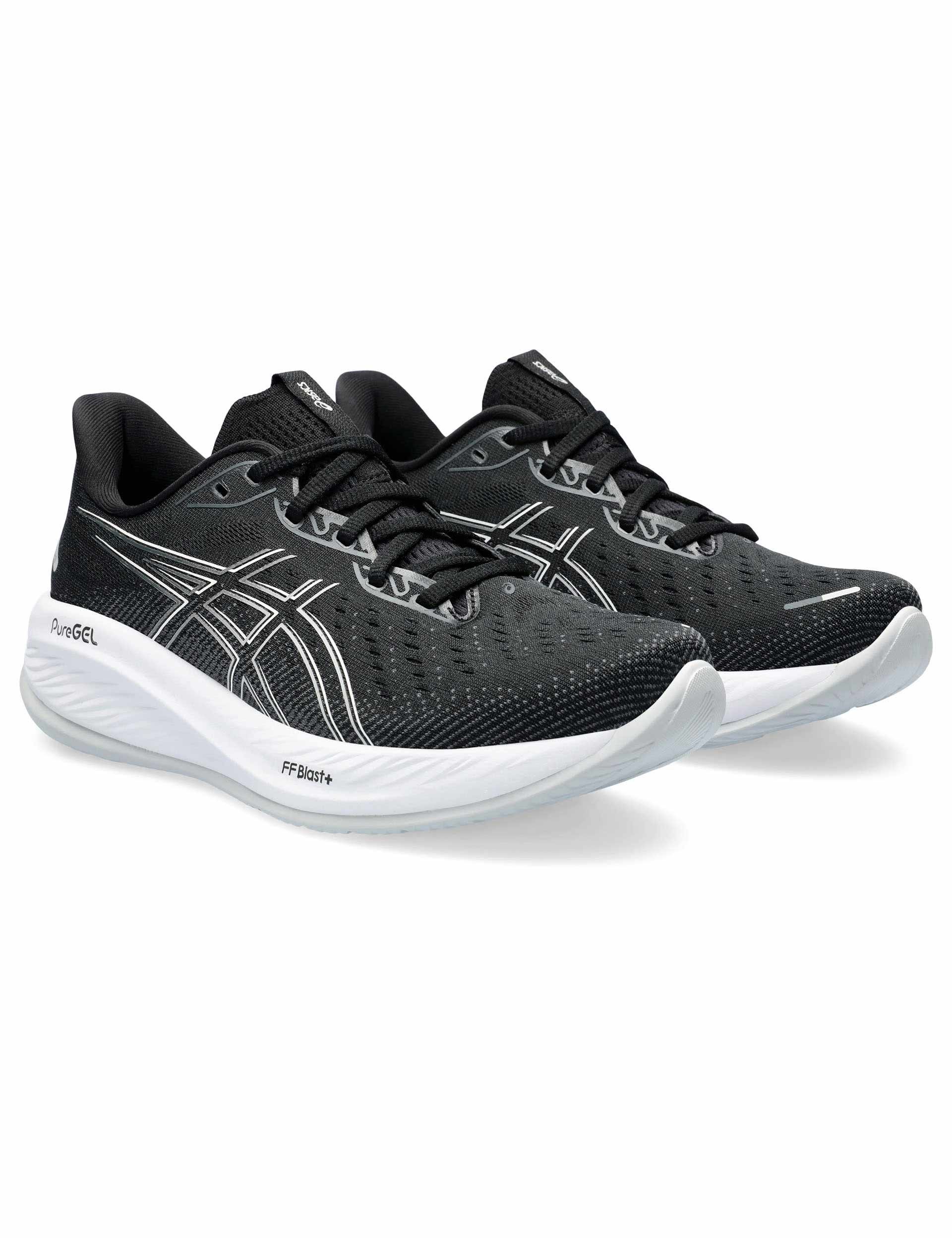 ASICS Gel Cumulus 26 Running Shoes for Men - Black/Concrete | Cushioned Road Running Sneakers for Neutral Runners | Perfect for Marathon Training & Daily Jogging