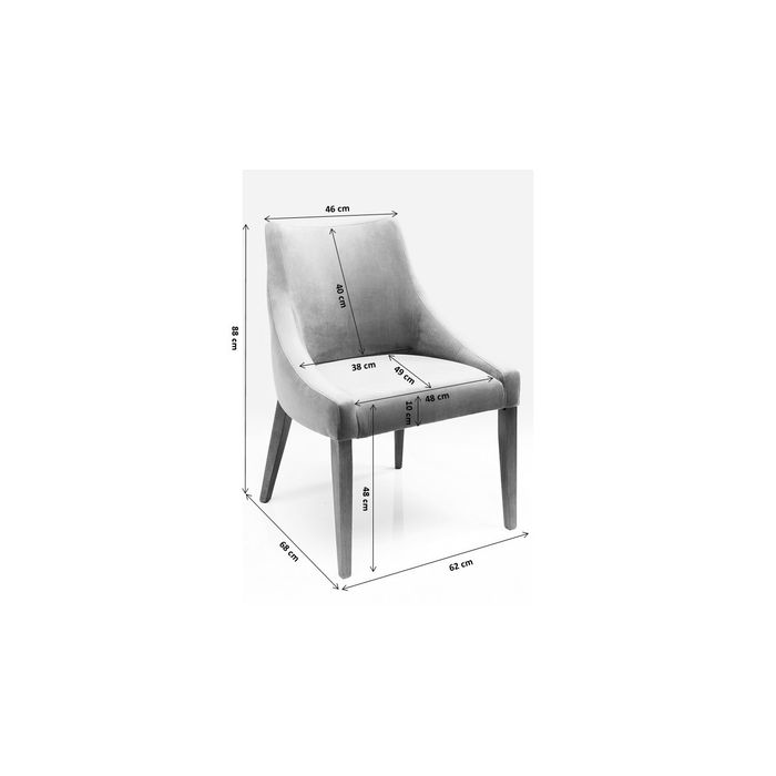 Luxury Velvet Grey Accent Chair - Modern Black Mode Design for Living Room, Bedroom & Office Decor