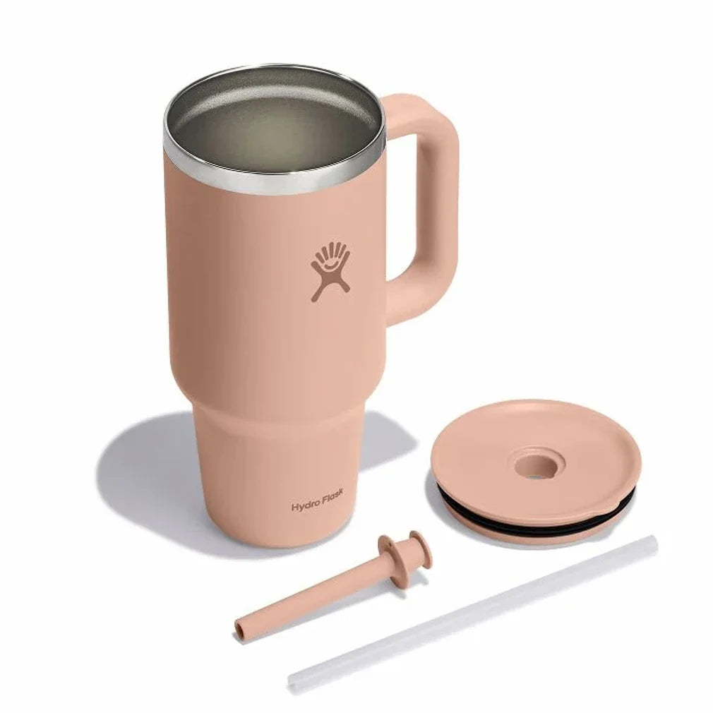 32 oz Insulated Stainless Steel Travel Tumbler with Lid & Straw - Leakproof Vacuum Seacliff Cup for Hot & Cold Beverages - Perfect for Hiking, Commuting & Office Use