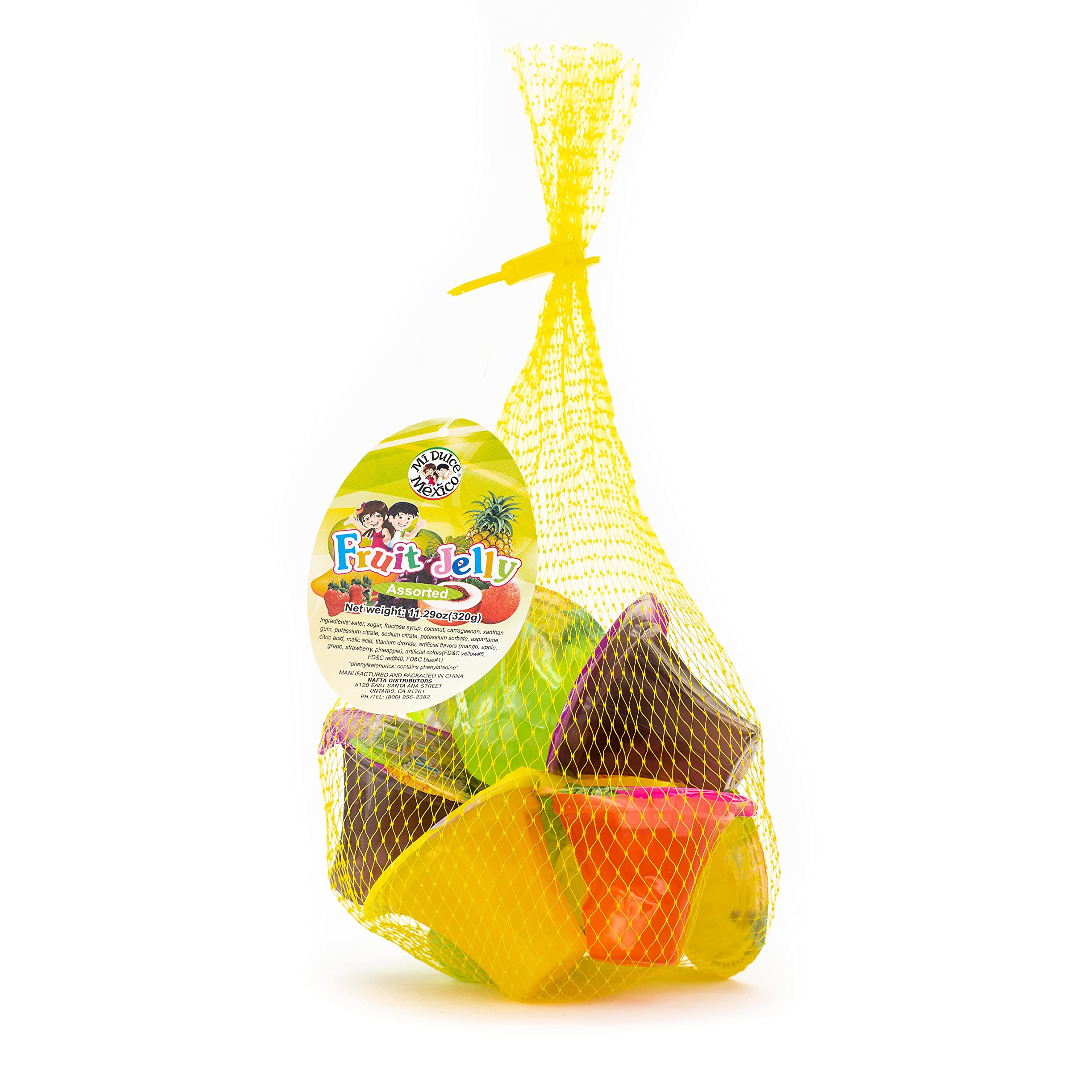 MDM Fruit Jelly Cups in Mesh Bags - 11.29oz (8 Cups) - Perfect for Snacks, Lunchboxes & Party Favors - Bulk Pack of Sweet Treats for Kids & Adults