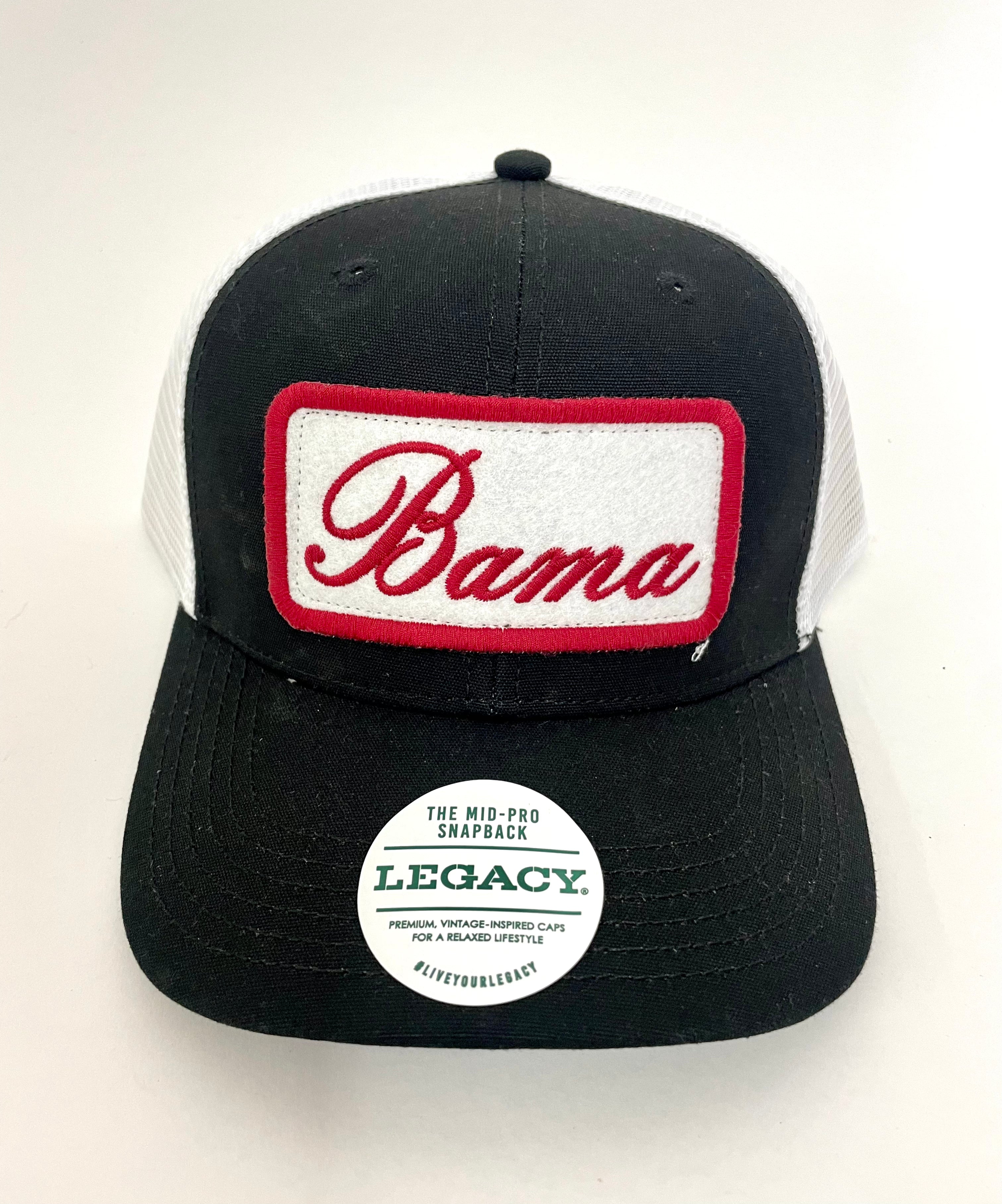 Vintage Bama Script Trucker Hats for Men & Women - Adjustable Snapback Baseball Caps for Outdoor Sports, Fishing & Casual Wear