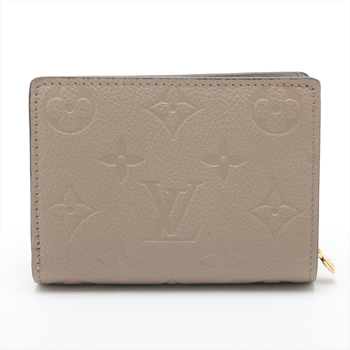 Louis Vuitton Monogram Empreinte Clea Compact Wallet in Tourterelle - Slim RFID Blocking Card Holder for Women | Perfect for Everyday Use, Travel & Gift Giving