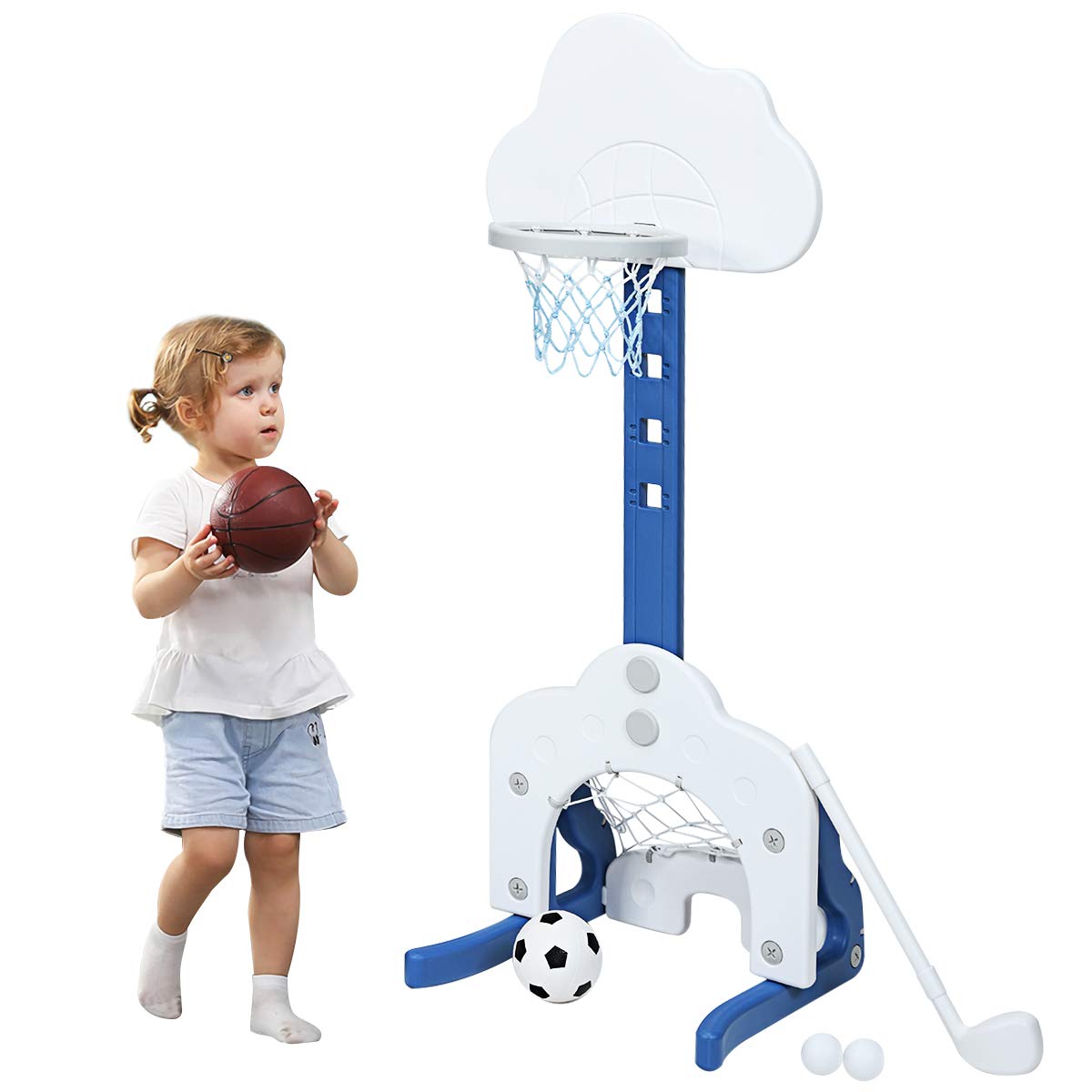 Costzon Adjustable Kids Basketball Hoop Set - Indoor/Outdoor Sports Toy for Toddlers
