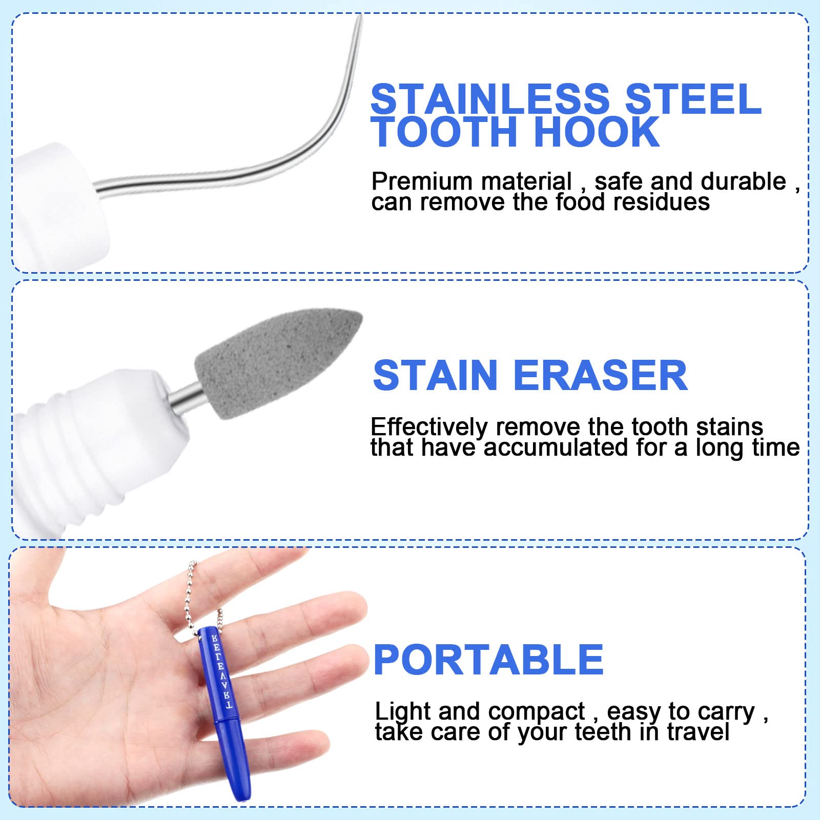 4 Pack Reusable Metal Toothpick Holder with Keychain - Portable Dental Tool Set for Teeth Cleaning & Plaque Removal - Perfect for Travel, Office & Daily Oral Hygiene