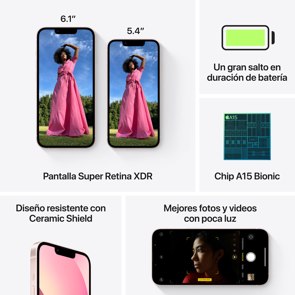iPhone 13 256GB Pink Unlocked Smartphone - Perfect for Travel, Photography & Everyday Use