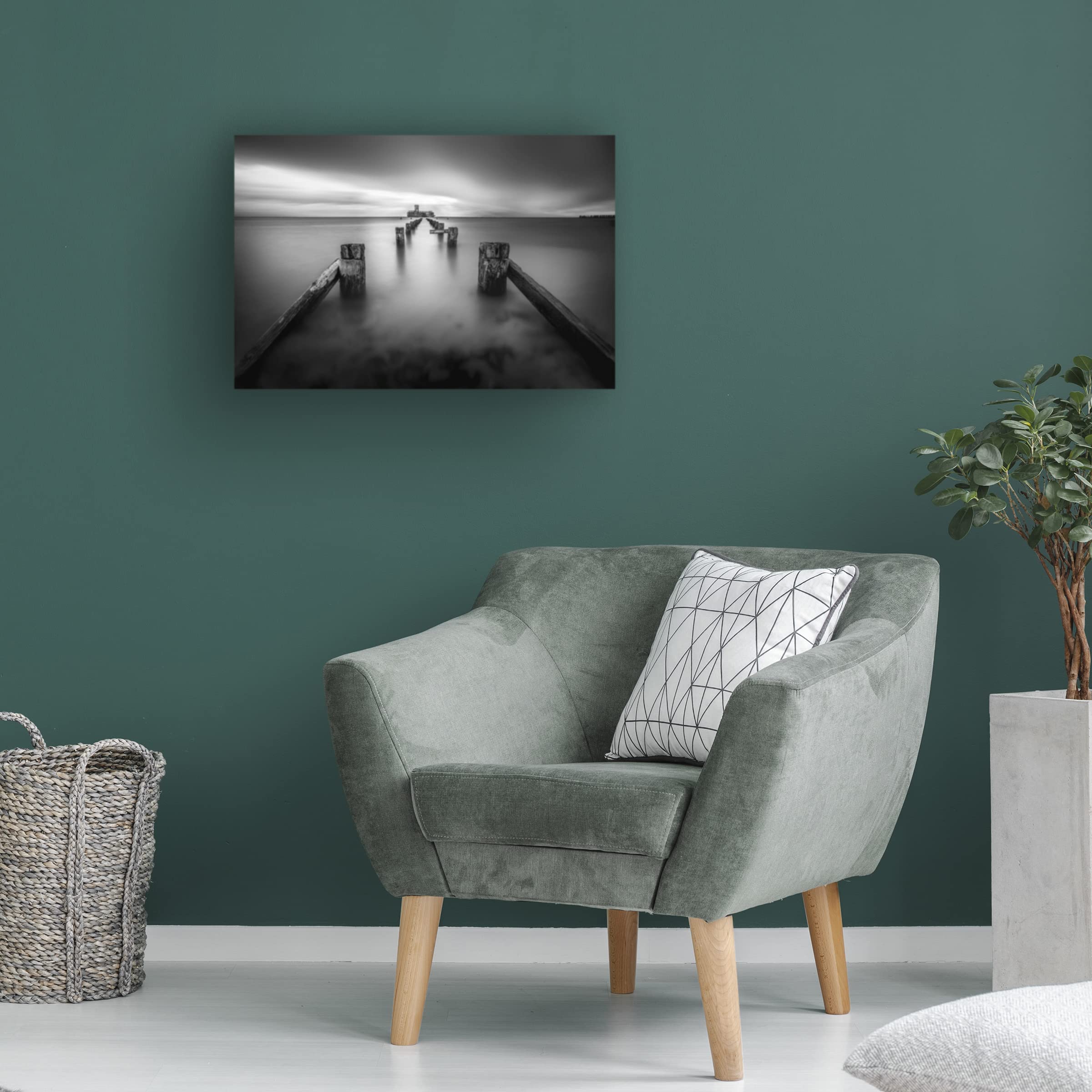 Trademark Fine Art 'Torpedownia' Canvas Wall Art Print by Marian Kuric - Modern Abstract Painting for Living Room, Bedroom & Office Decor
