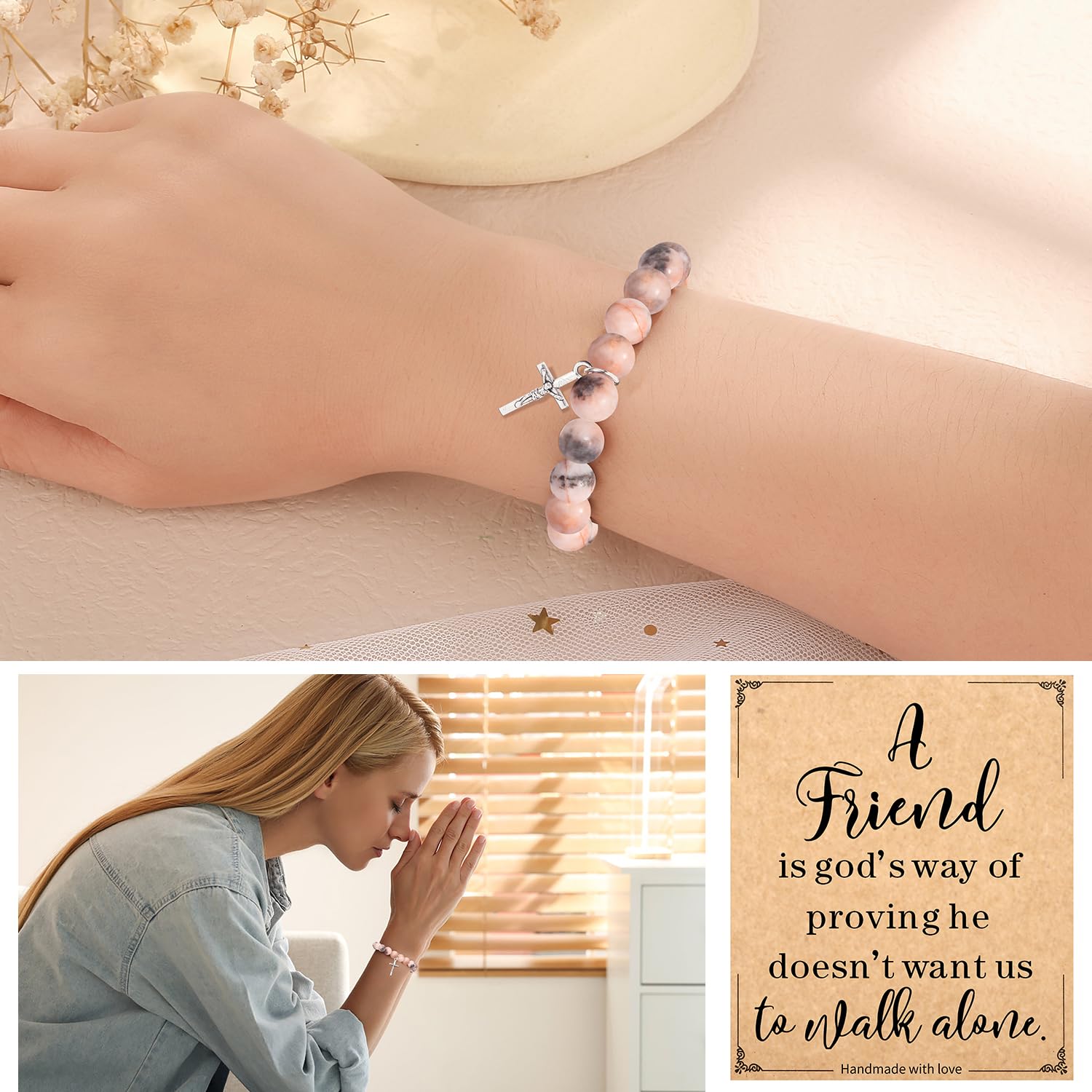 Christian Easter Gifts for Women - Religious Cross Bracelet for Mom, Daughter, Sister, Grandma | Inspirational Jesus Jewelry for Birthday & Faith-Based Occasions | Perfect for Church, Bible Study & Easter Celebrations