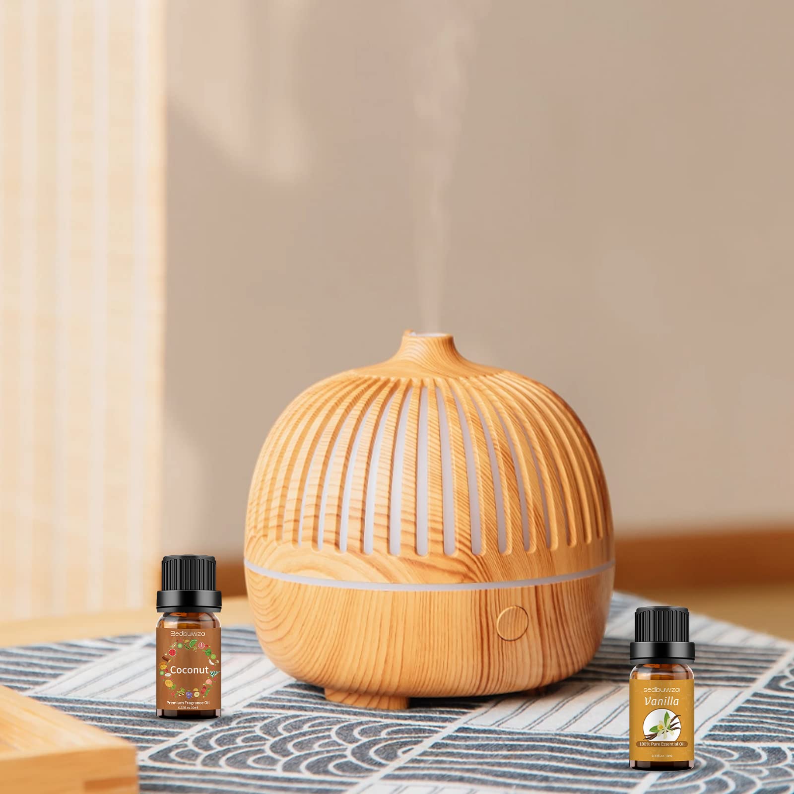 Pure Vanilla Coconut Essential Oil Set - 2 x 10ml Aromatherapy Oils for Diffusers, Massage, Candle & Soap Making - Relaxing Scent for Home Spa, Yoga & Stress Relief