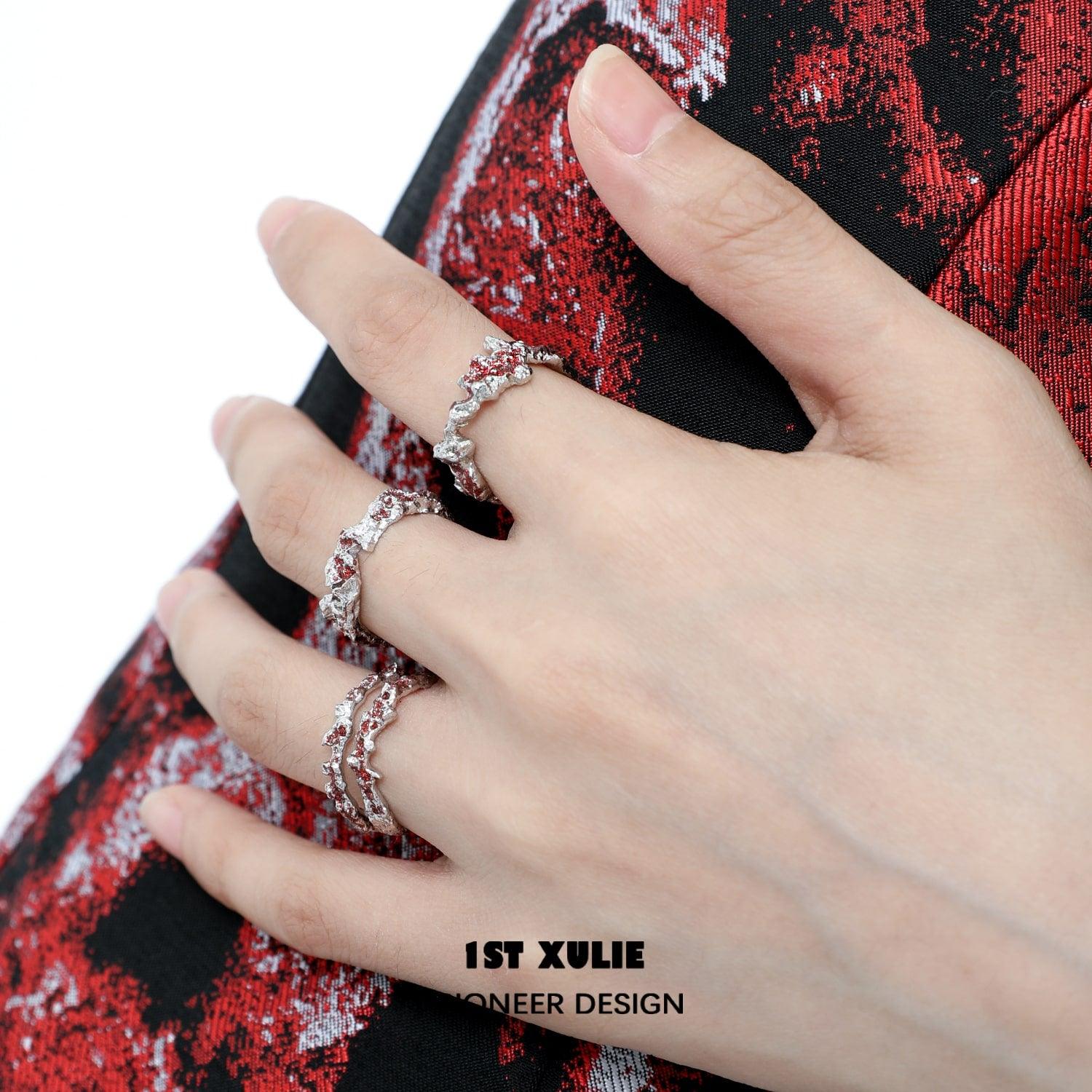 Wind Erosion Sterling Silver Adjustable Opening Ring™ - Handmade Jewelry for Women, Unique Stackable Rings, Perfect Gift for Anniversary & Valentine's Day - Ideal for Everyday Wear & Special Occasions