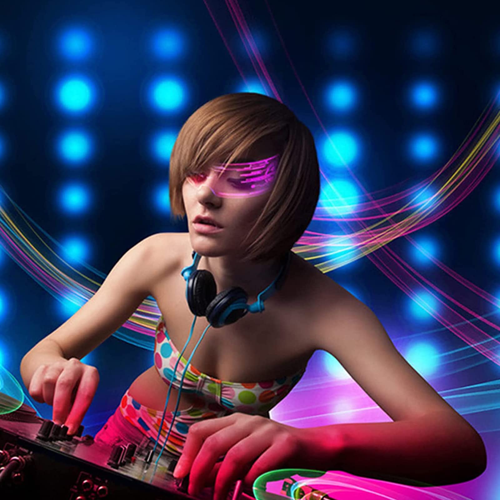 Cyberpunk LED Light Up Glasses - Futuristic Cosplay Accessory for Parties & Raves
