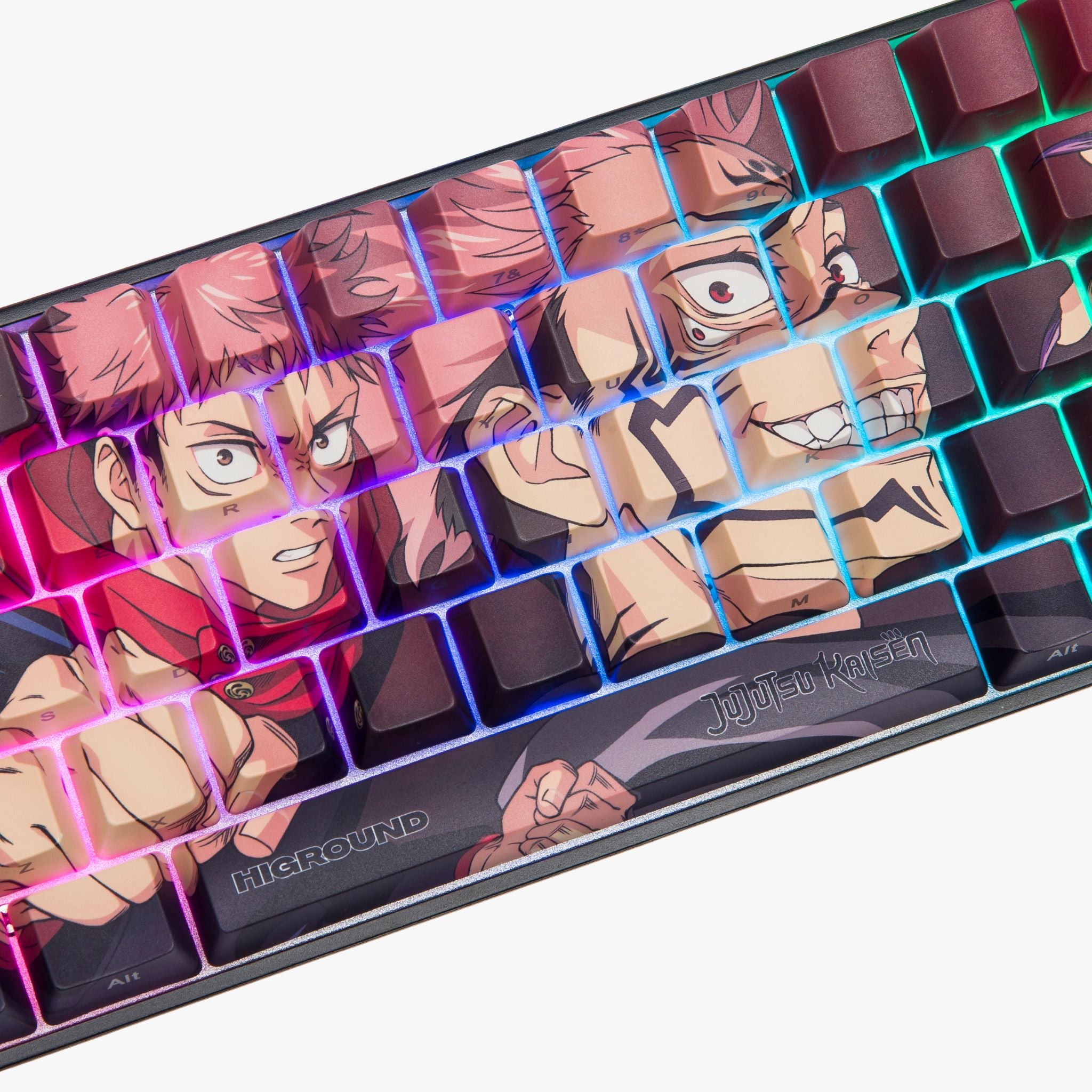 JJK x HG Basecamp 65 Mechanical Keyboard - Sukuna Themed Custom Gaming Keyboard with RGB Backlight | Perfect for Anime Fans, Esports & Office Work