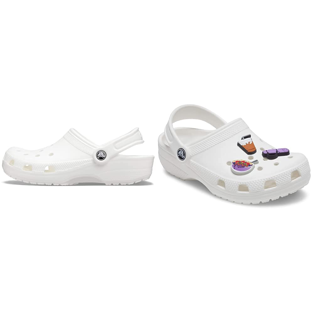 Comfortable Crocs Classic Clogs for Men & Women with 3-Pack Jibbitz Charms - Perfect for Casual Wear, Outdoor Activities & Home Use