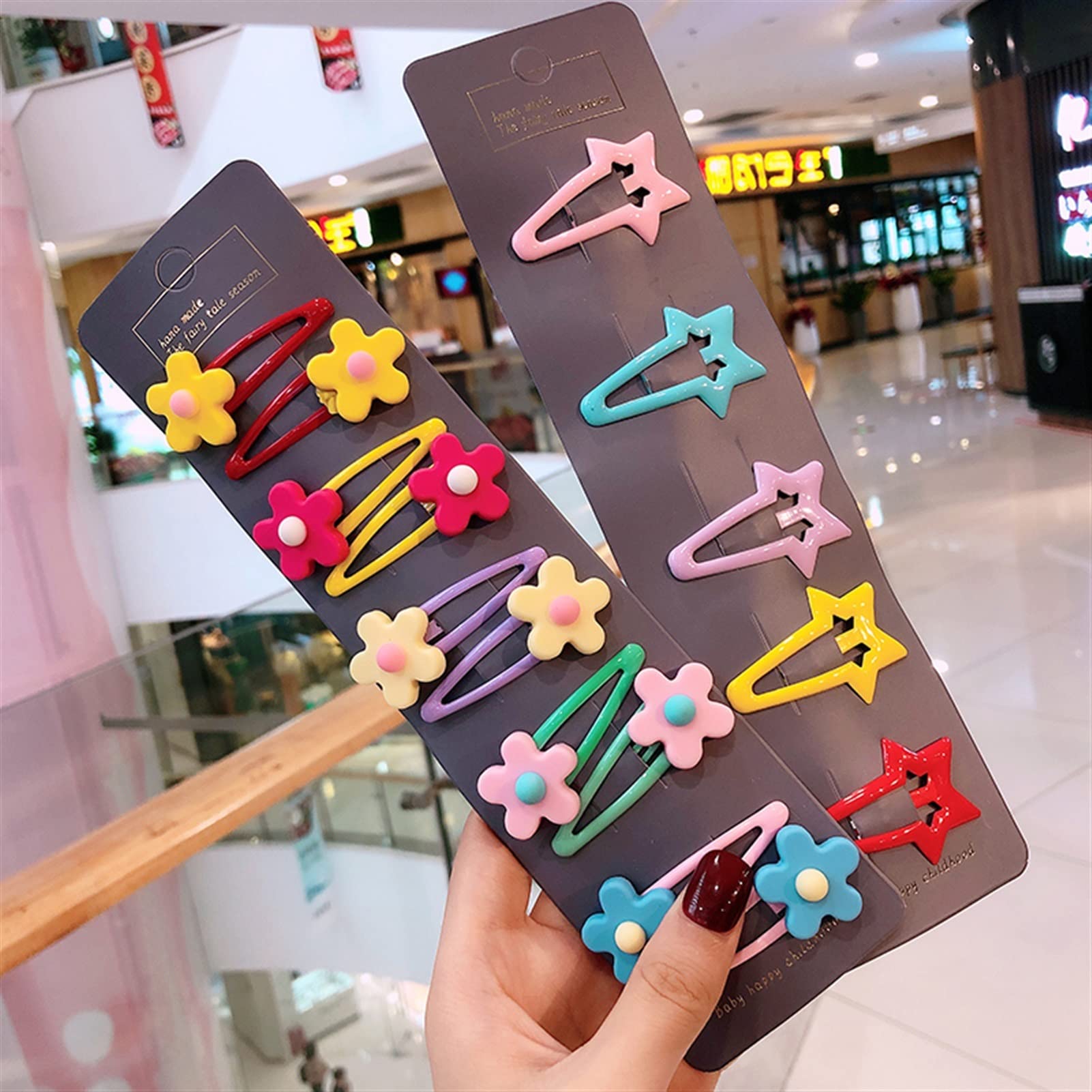 Handmade Cute Cartoon Animal & Fruit Hair Barrettes for Girls - 10/15 Pcs Set - 5cm Hair Clips for Kids - Lovely Hair Accessories & Headbands (Green) - Perfect for School, Parties & Daily Styling