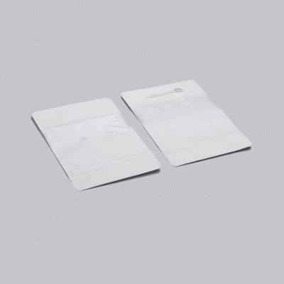 White Plastic Small Window Bags with Heat Seal - 7 x 4.75 x 1.5 Inches (100 Count) for Food Packaging, Retail Display & Organizing Small Items