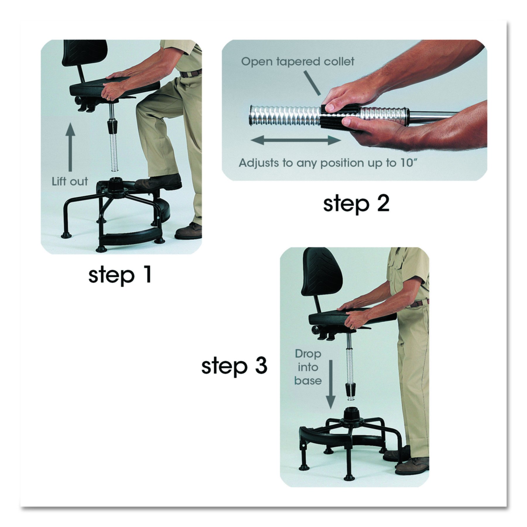 Safco 5117 Black Master High-Back Economy Industrial Swivel Task Chair - Ergonomic Office Workbench Chair for Comfortable Desk Work & Industrial Workspaces