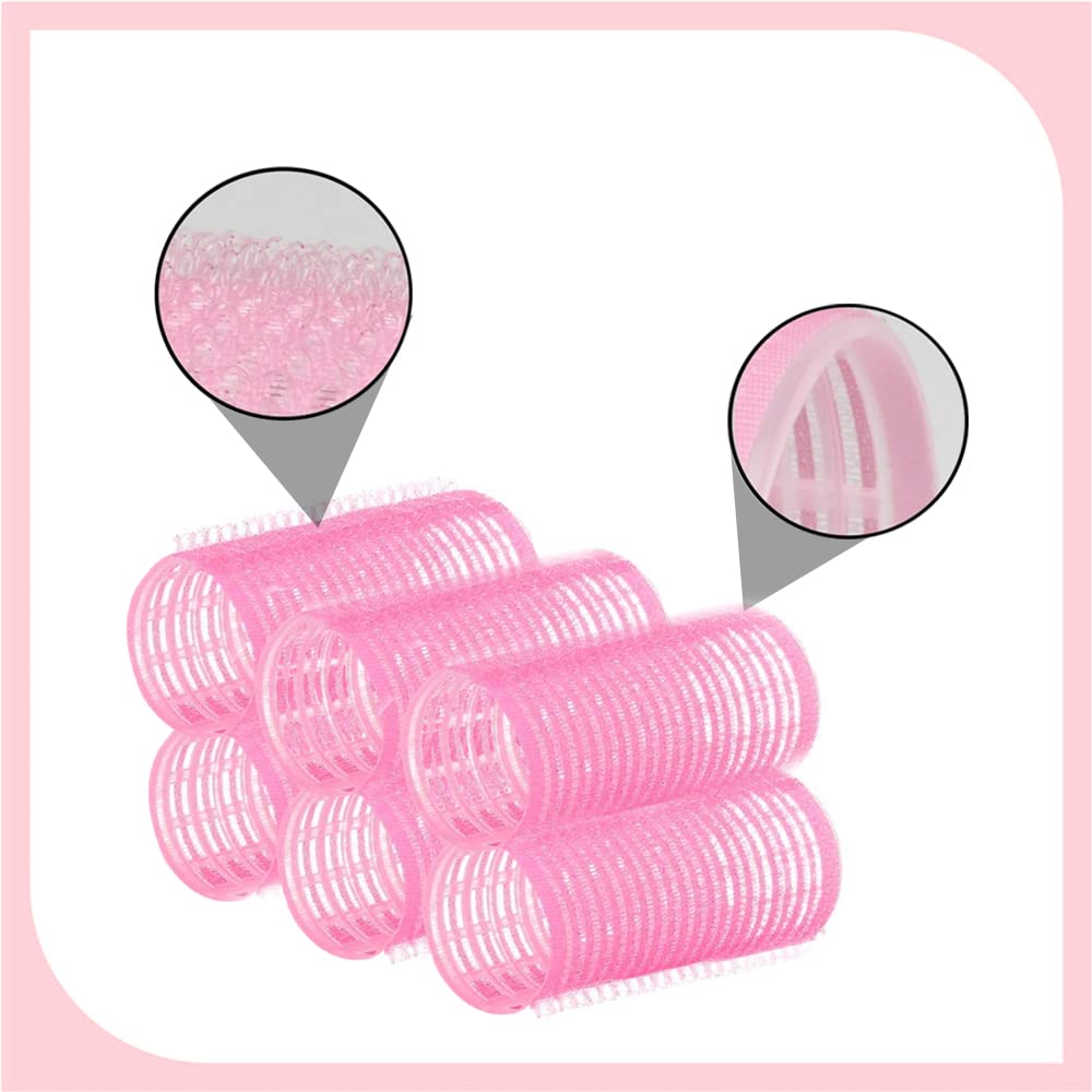 Self Grip Hair Curlers for Women & Girls - Tandem Salon Hair Rollers for Styling, Waving & Curling (Multicolor, 12-Piece Set, Pack of 2) - Perfect for Home Hairstyling, Salon Use & Party Looks