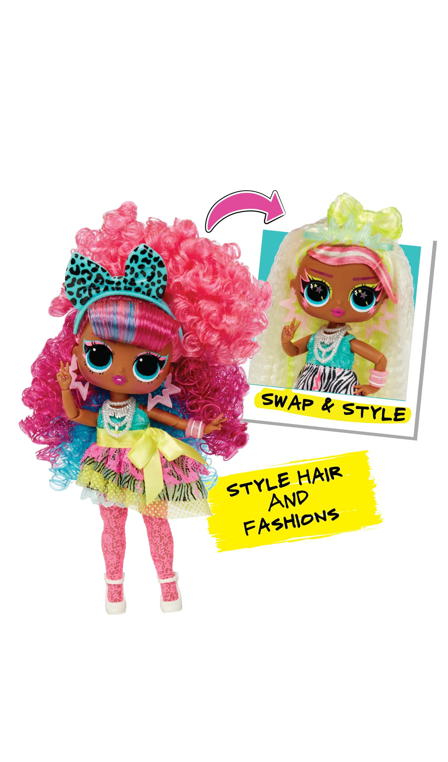 L.O.L. Surprise! Tweens Surprise Swap Curls-2-Crimps Cora Fashion Doll with 20+ Surprises - Styling Head, Fabulous Fashions & Accessories - Perfect Gift for Girls Ages 4+ - Birthday, Christmas & Playtime Fun