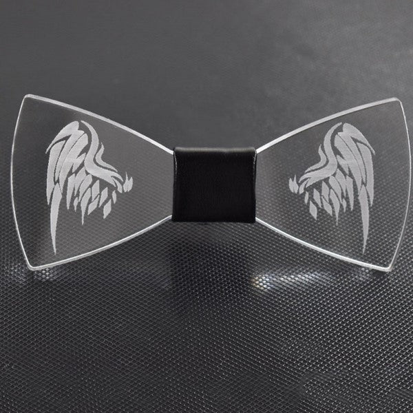Black Acrylic Bow Tie for Men - Elegant & Stylish Formal Accessory for Weddings, Parties & Business Events