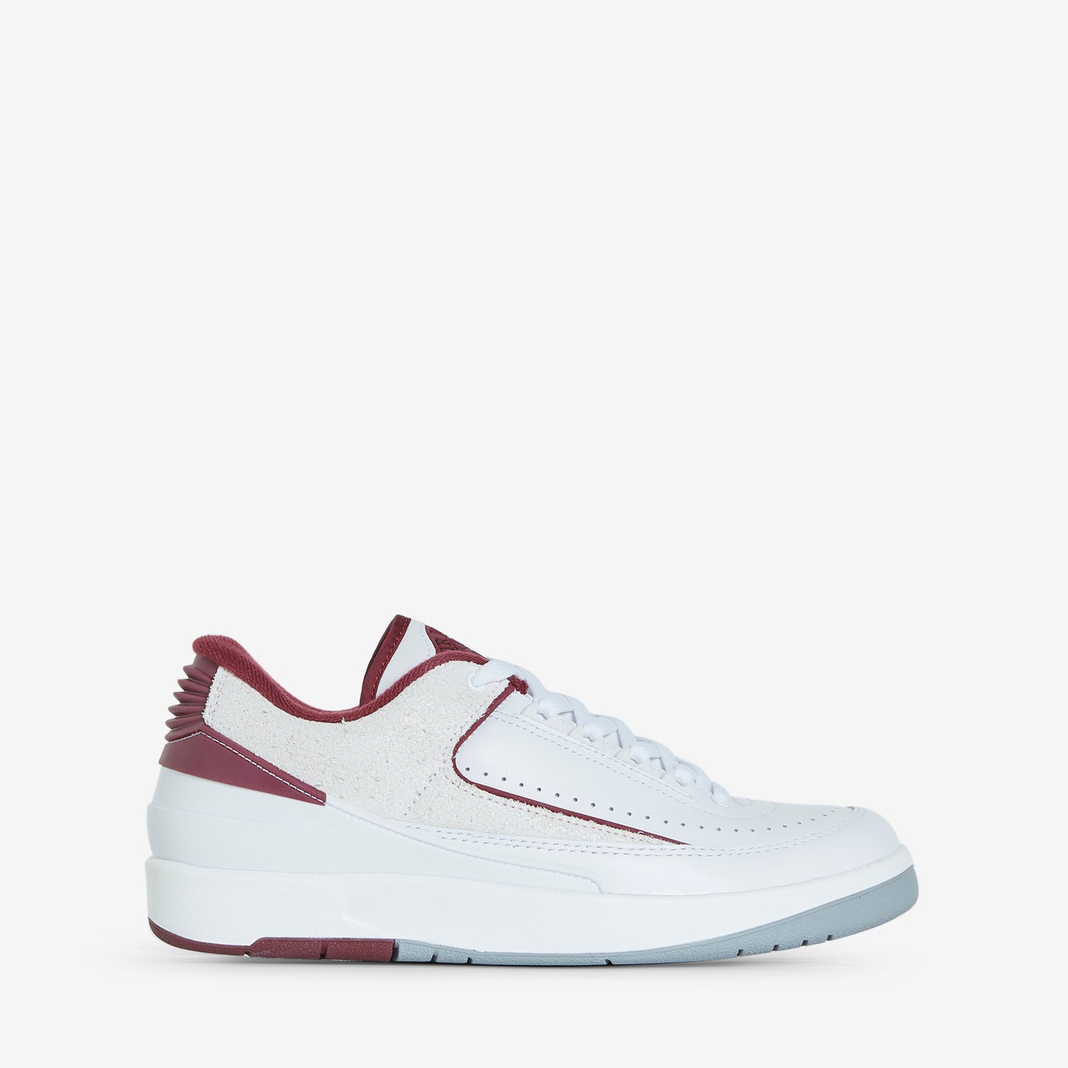 Air Jordan 2 Retro Low Sneakers - White/Cherrywood Red/Lt Steel Grey - Men's Basketball Shoes for Casual Wear & Street Style