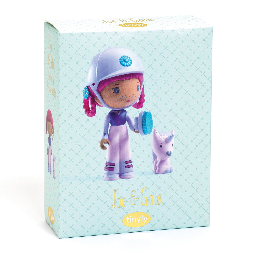 DJECO Tinyly Joe & Gala Wooden Stacking Game - Montessori Learning Toys for Toddlers 1-3 Years - Fun Educational Stacking Blocks for Kids Birthday Gifts & Classroom Activities