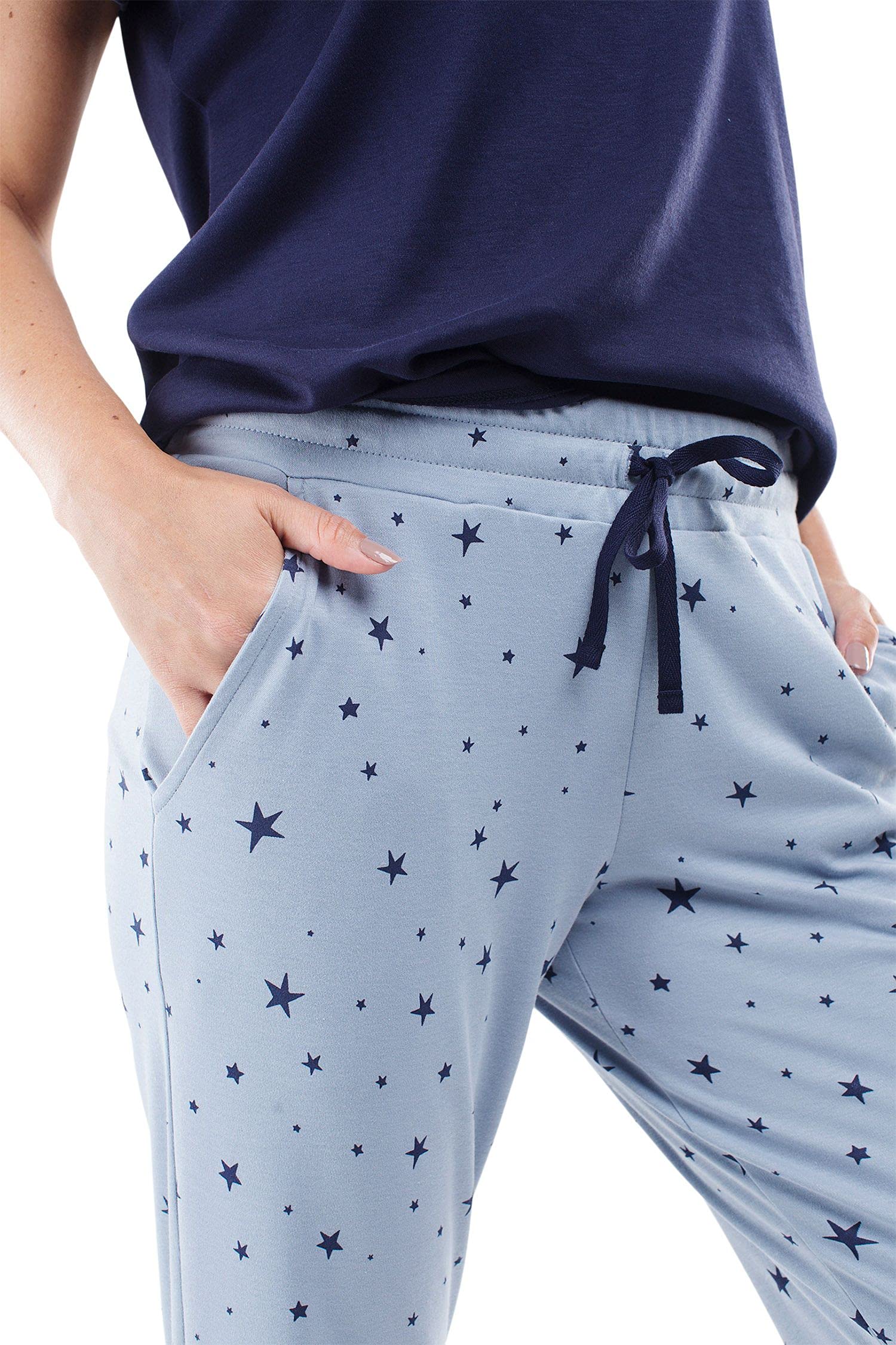 Premium Pima Cotton Women's Pajama Set - Ultra Soft Sleepwear with Short Pants for Summer Nights | Lounge & Sleep Comfort