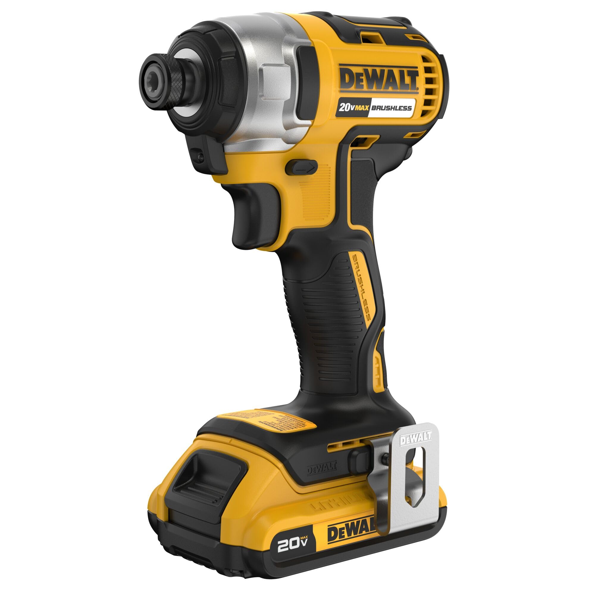 DEWALT DCF787D1 20V MAX Cordless Impact Driver Kit with 1/4-Inch Hex Chuck, Includes Battery & Charger - Perfect for DIY Projects, Construction, and Automotive Repairs