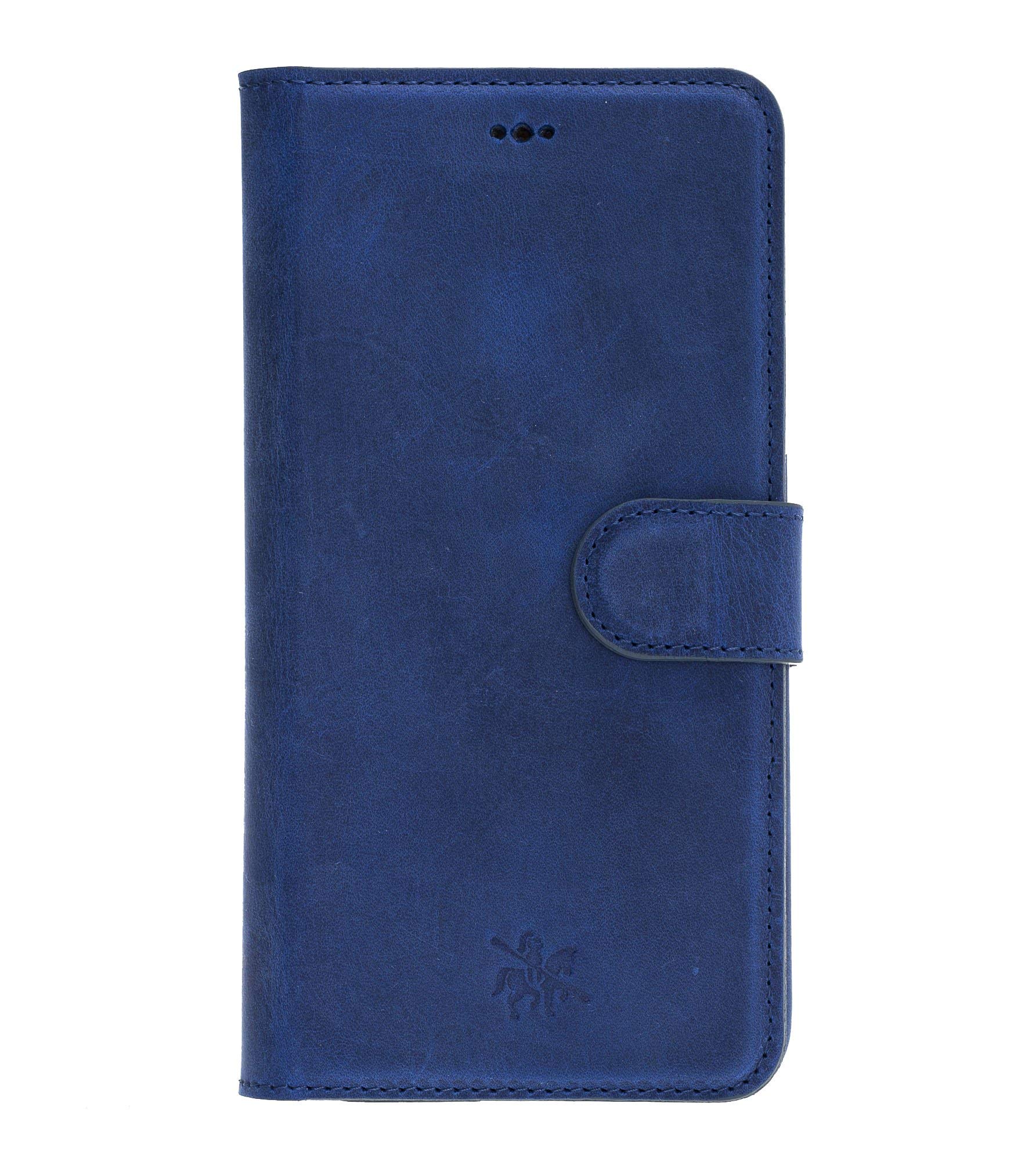 Venito Florence Genuine Leather Wallet Phone Case for iPhone 12/12 Pro (6.1 inch) - RFID Blocking Protection - Detachable Card Holder - Perfect for Travel, Shopping & Everyday Use (Antique Dark Blue)