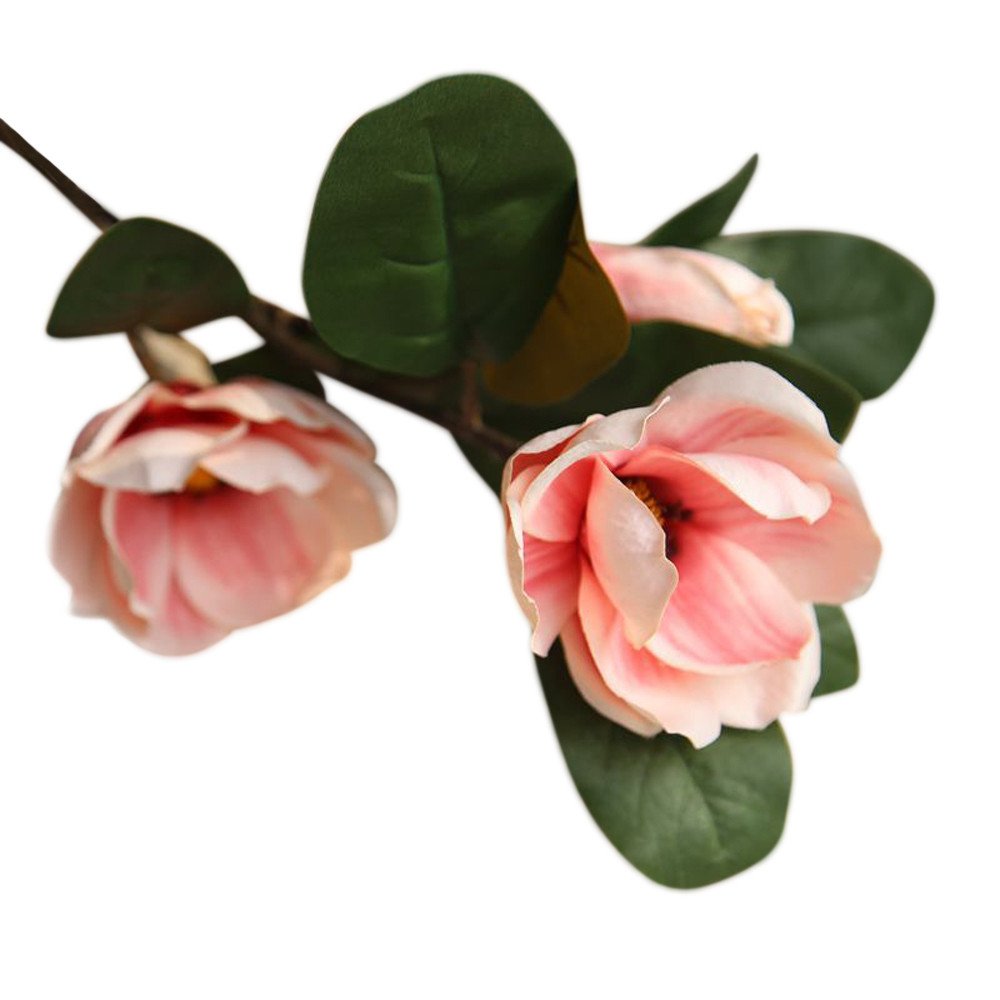 Allywit Artificial Magnolia Flowers - Real Touch Fake Magnolia Bouquet for Wedding, Home, Garden, Patio Decor | Indoor & Outdoor Use for Centerpieces, Table Arrangements, and Party Decorations
