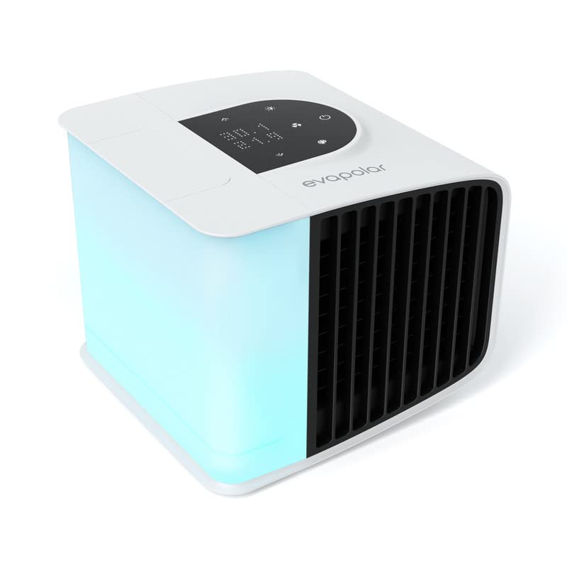 Evapolar evaSMART Personal Evaporative Air Cooler - Portable Desktop Air Conditioner with Leak-Proof Water Bottle | White | Perfect for Home Office, Bedroom & Outdoor Use