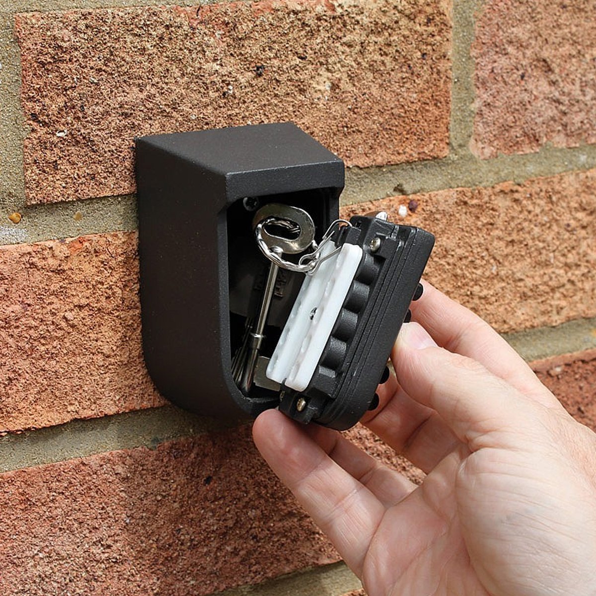 Outdoor Waterproof Wall Mounted Key Safe Box - Secure Key Storage Lock Box for Home, Garage & Garden (Black) | Perfect for Vacation Rentals, Airbnb Hosts & Property Management