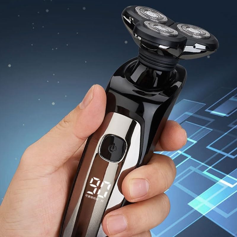 Waterproof Electric Head Shaver for Bald Men - Rechargeable Wet/Dry LCD Razor with Beard Trimmer | Perfect for Travel, Gym & Daily Grooming Routine