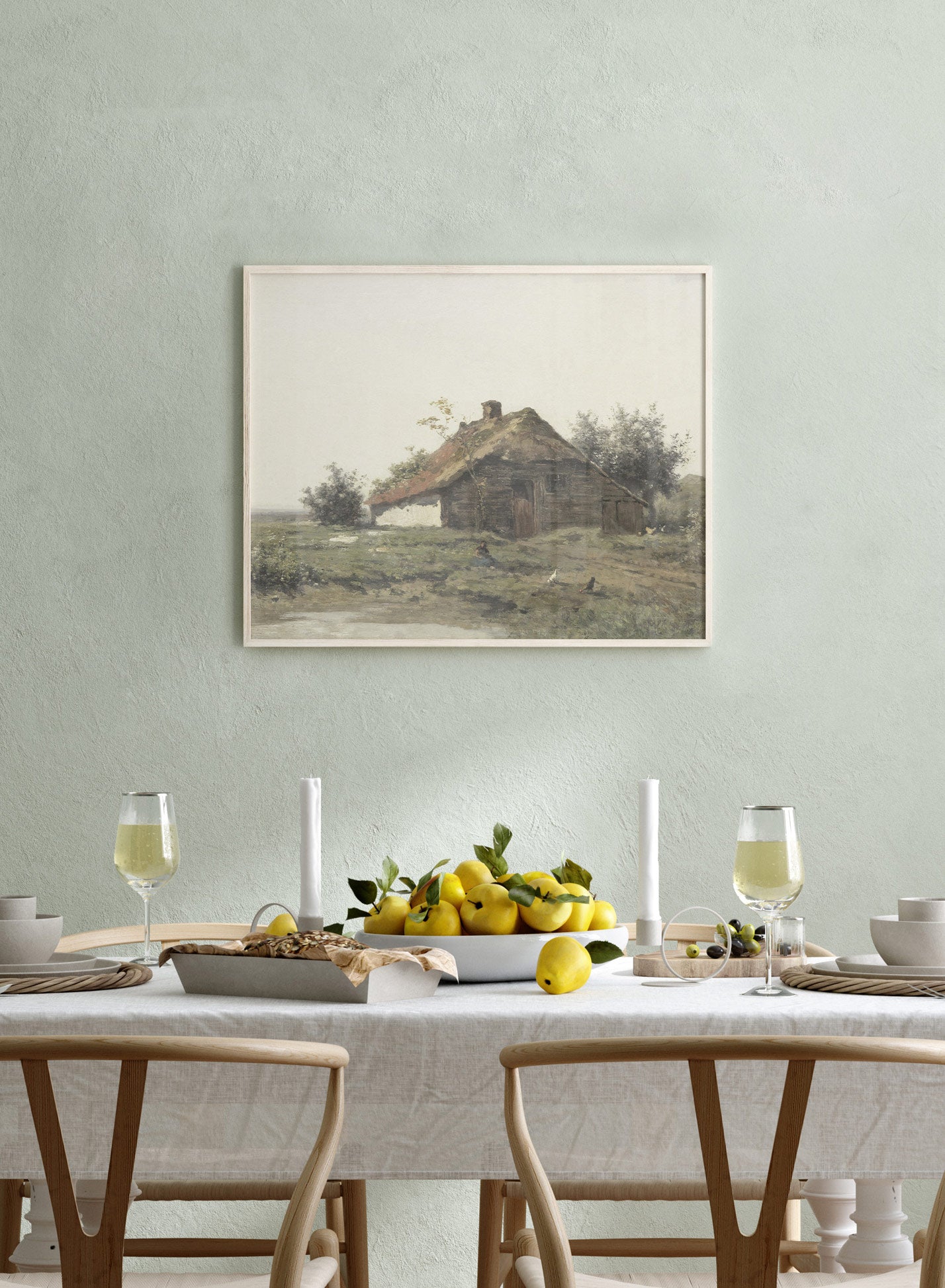 Open Fields Landscape Poster - Nature Wall Art Decor for Living Room, Bedroom & Office - Scenic Countryside Print for Home & Office Decor