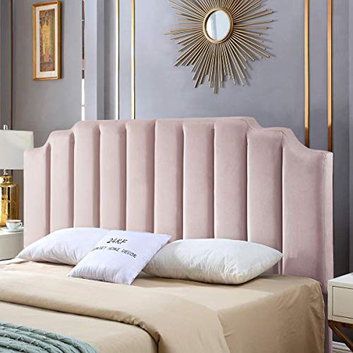Pink Velvet-king Headboard