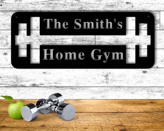Custom Metal Gym Sign - Personalized Home & CrossFit Gym Decor - 12 Inch Wall Art for Fitness Enthusiasts | Perfect for Home Gyms, Garage Workouts & CrossFit Studios