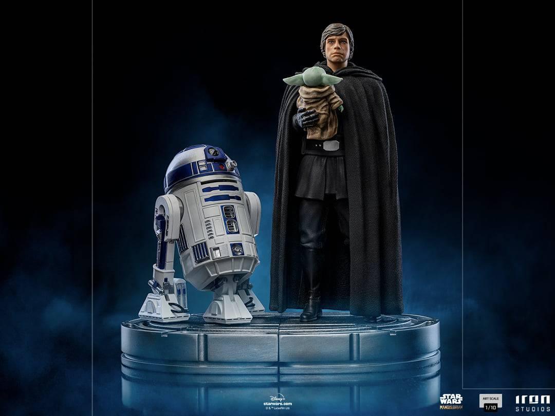 Iron Studios The Mandalorian Luke Skywalker & Grogu BDS Art Scale 1/10 Statue - Premium Collectible Figure for Star Wars Fans, Home Display & Gift Idea