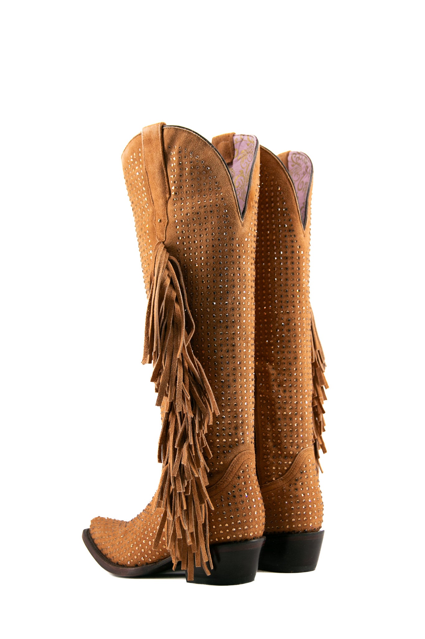 Vegas Sparkles Rhinestone Fringe Cowgirl Boots - Western Tall Snip Toe Boots for Women | Perfect for Country Concerts, Line Dancing & Rodeo Events