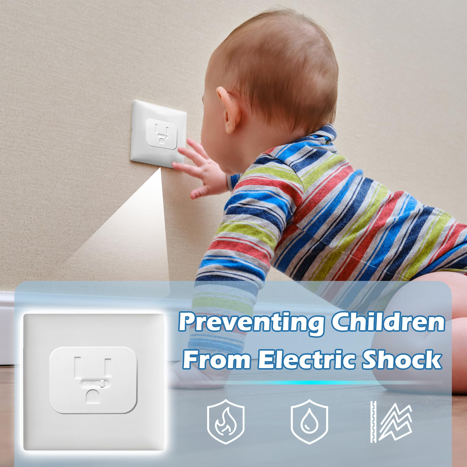 2023 Upgraded 30-Pack Baby Proof Socket Safety Covers - Childproof Electrical Outlet Protectors for Home, Office & School - Prevent Accidents in Nurseries, Playrooms & Workplaces